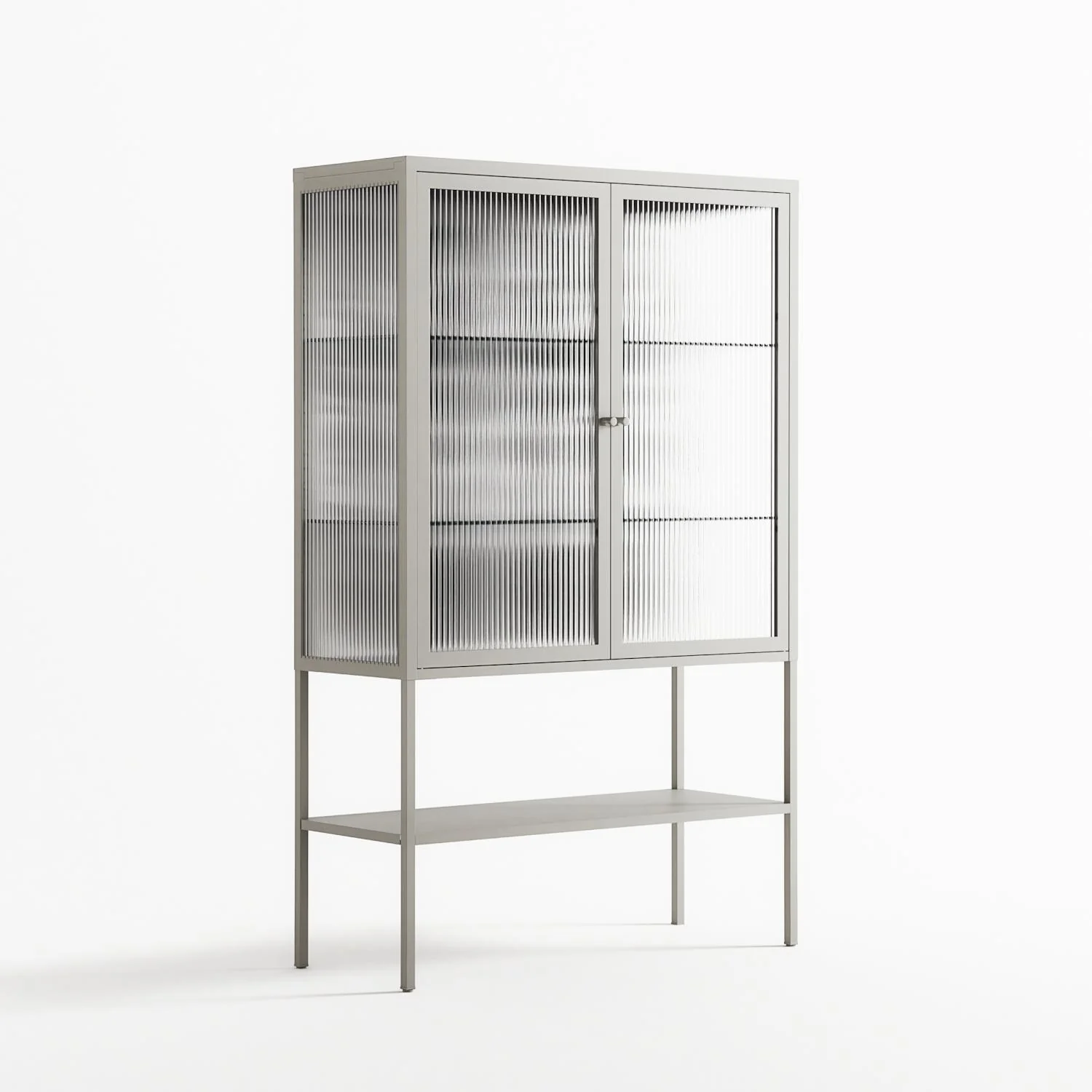 Black Potted Plant - Loft Cabinet - Konrad Blaszczyk - Chalk - Reeded glass - Image 4