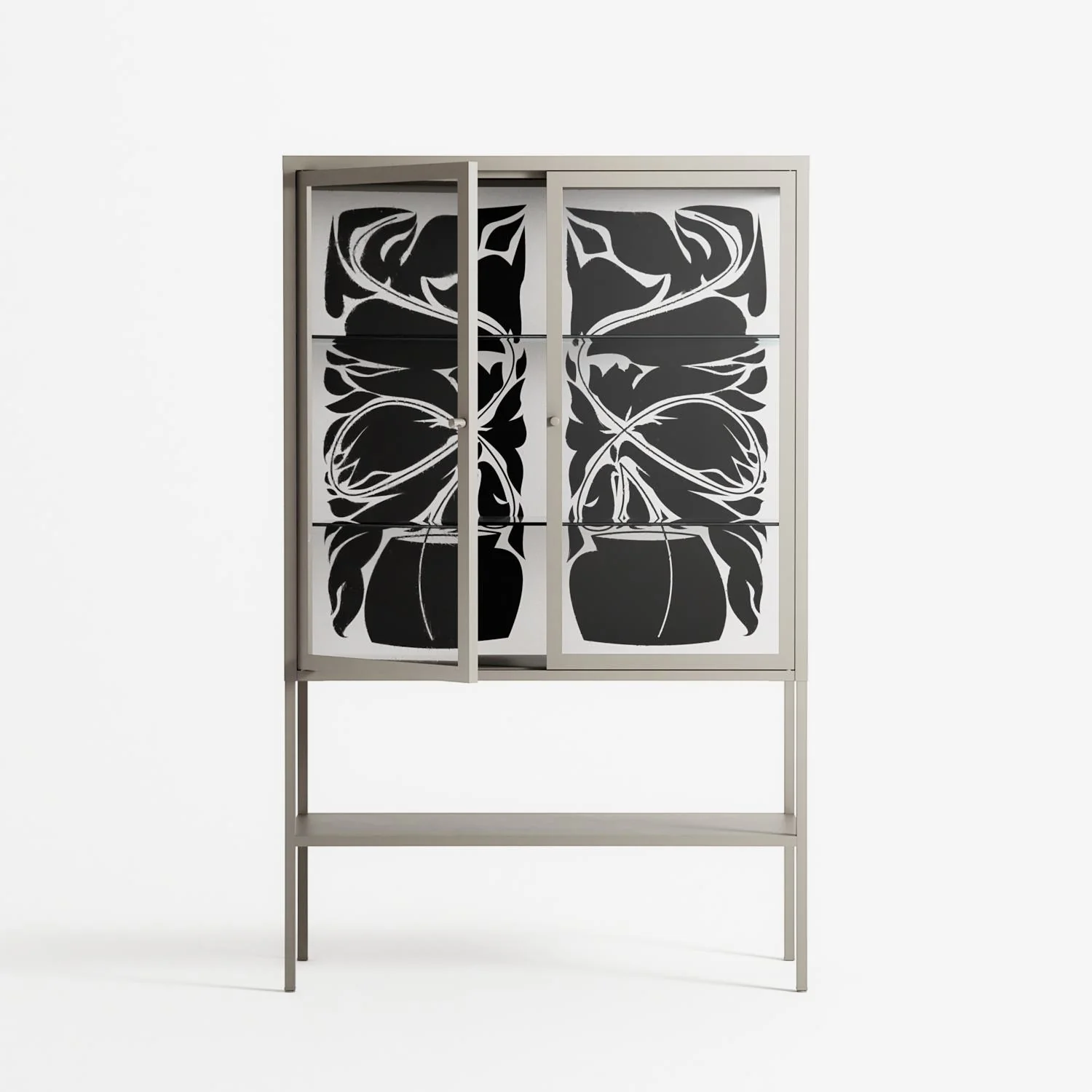 Black Potted Plant - Loft Cabinet - Konrad Blaszczyk - Pebble - Clear glass - Image 2