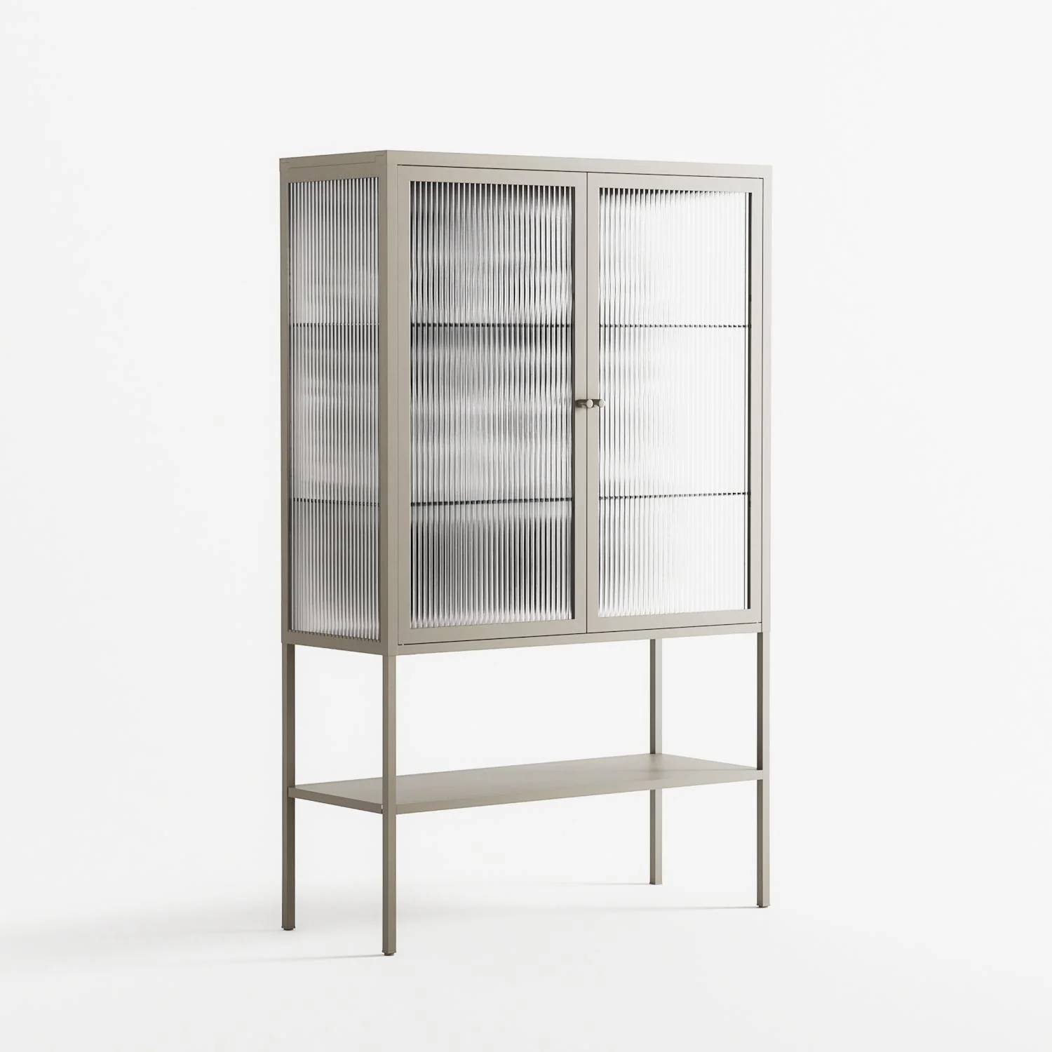 Black Potted Plant - Loft Cabinet - Konrad Blaszczyk - Pebble - Reeded glass - Image 4