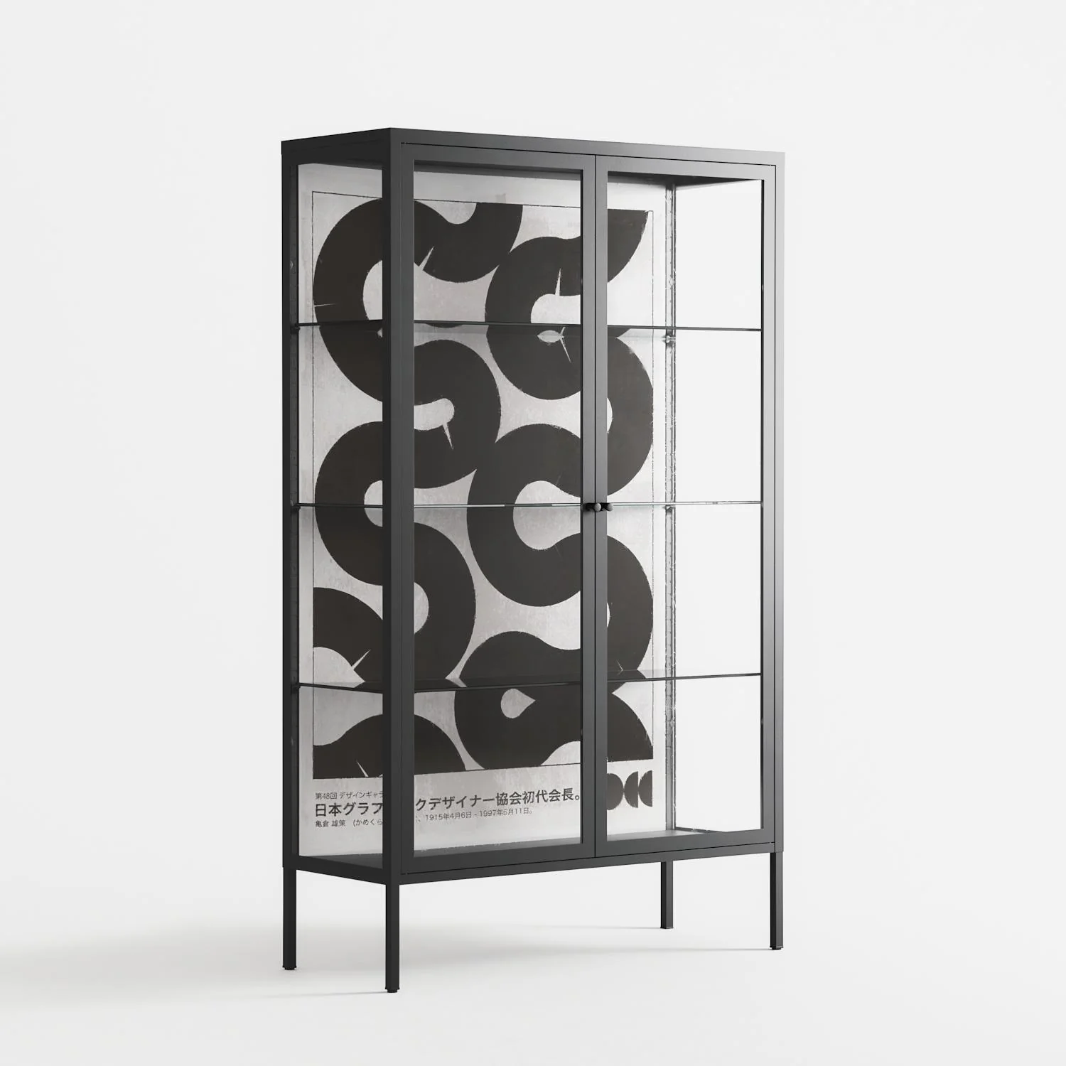Black Waves - Cabinet - Alexander Khabbazi - Antracite - Clear glass - Image 4