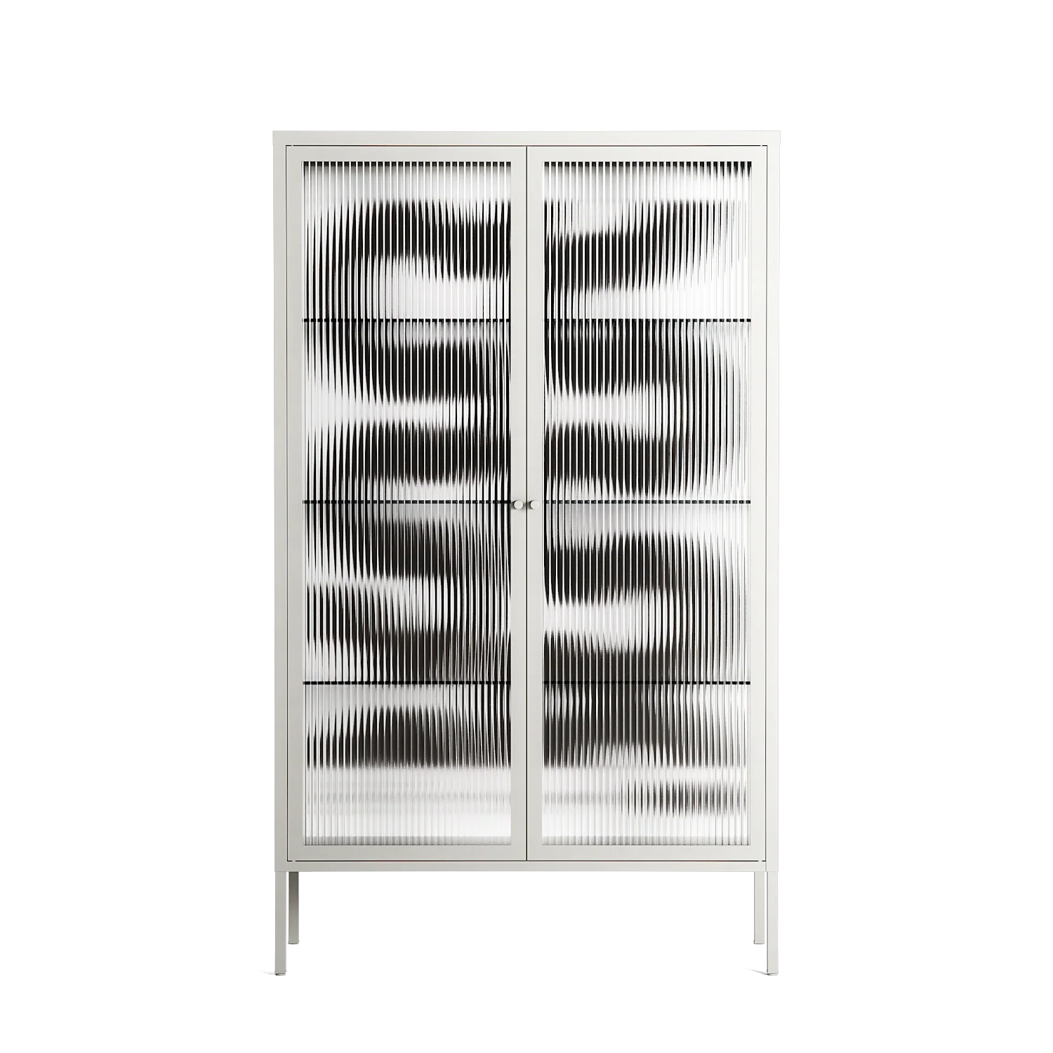 Black Waves - Cabinet - Alexander Khabbazi - Chalk - Reeded glass