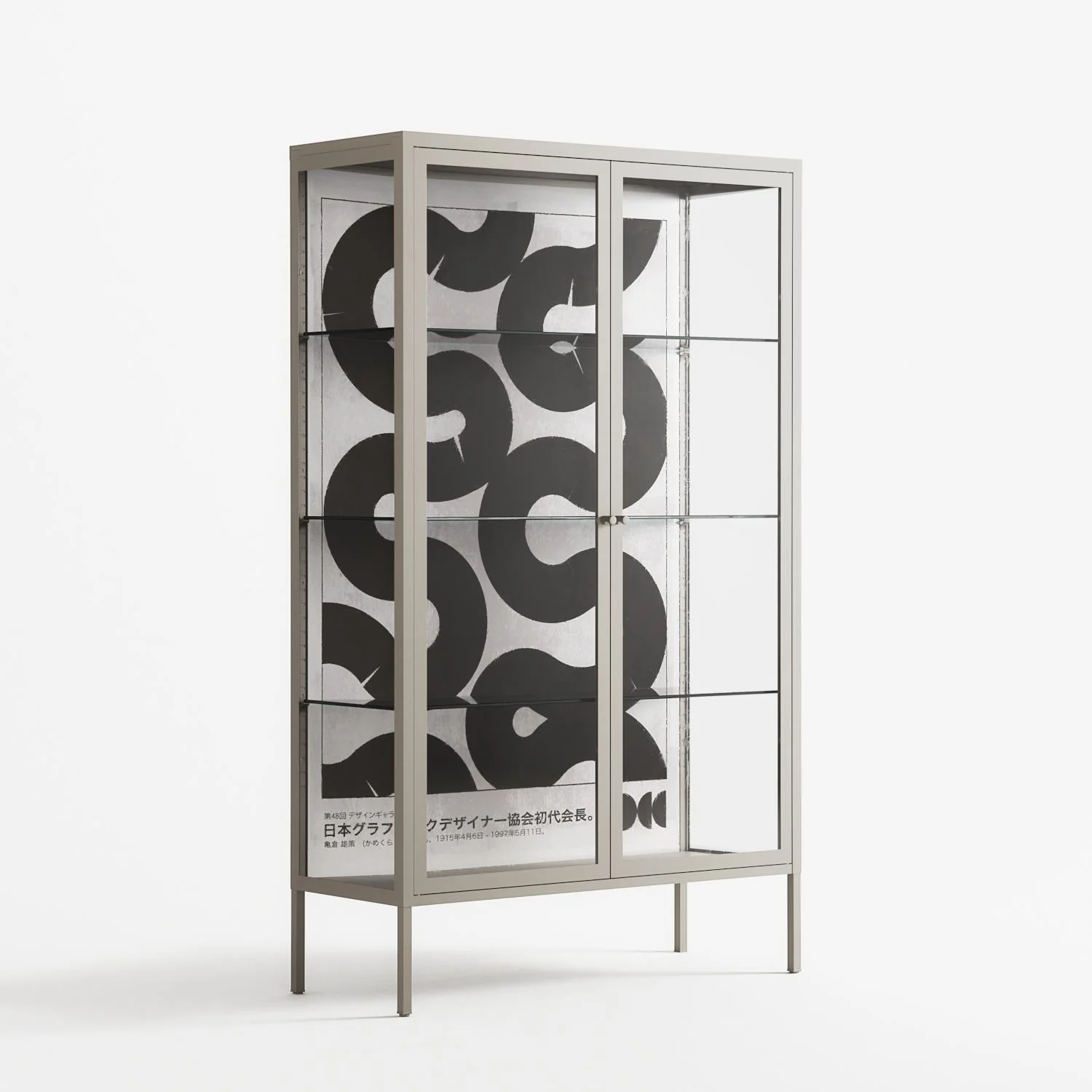 Black Waves - Cabinet - Alexander Khabbazi - Pebble - Clear glass - Image 4
