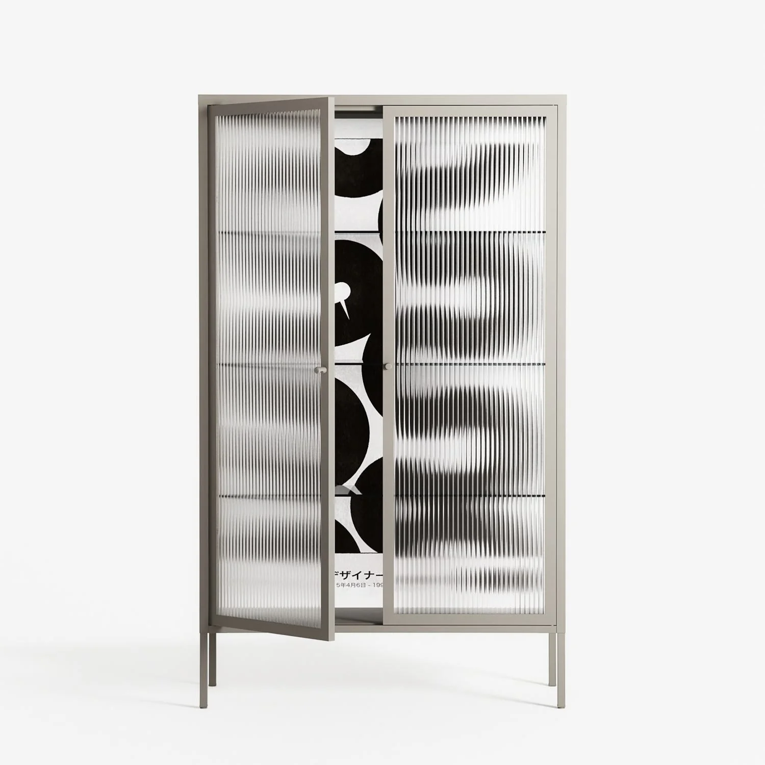Black Waves - Cabinet - Alexander Khabbazi - Pebble - Reeded glass - Image 2