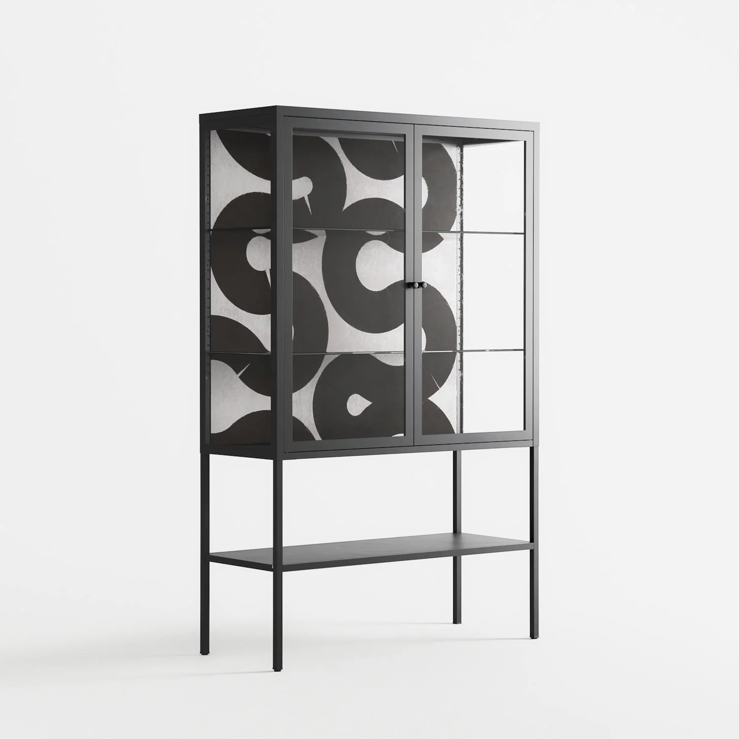 Black Waves - Loft Cabinet - Alexander Khabbazi - Antracite - Clear glass - Image 4