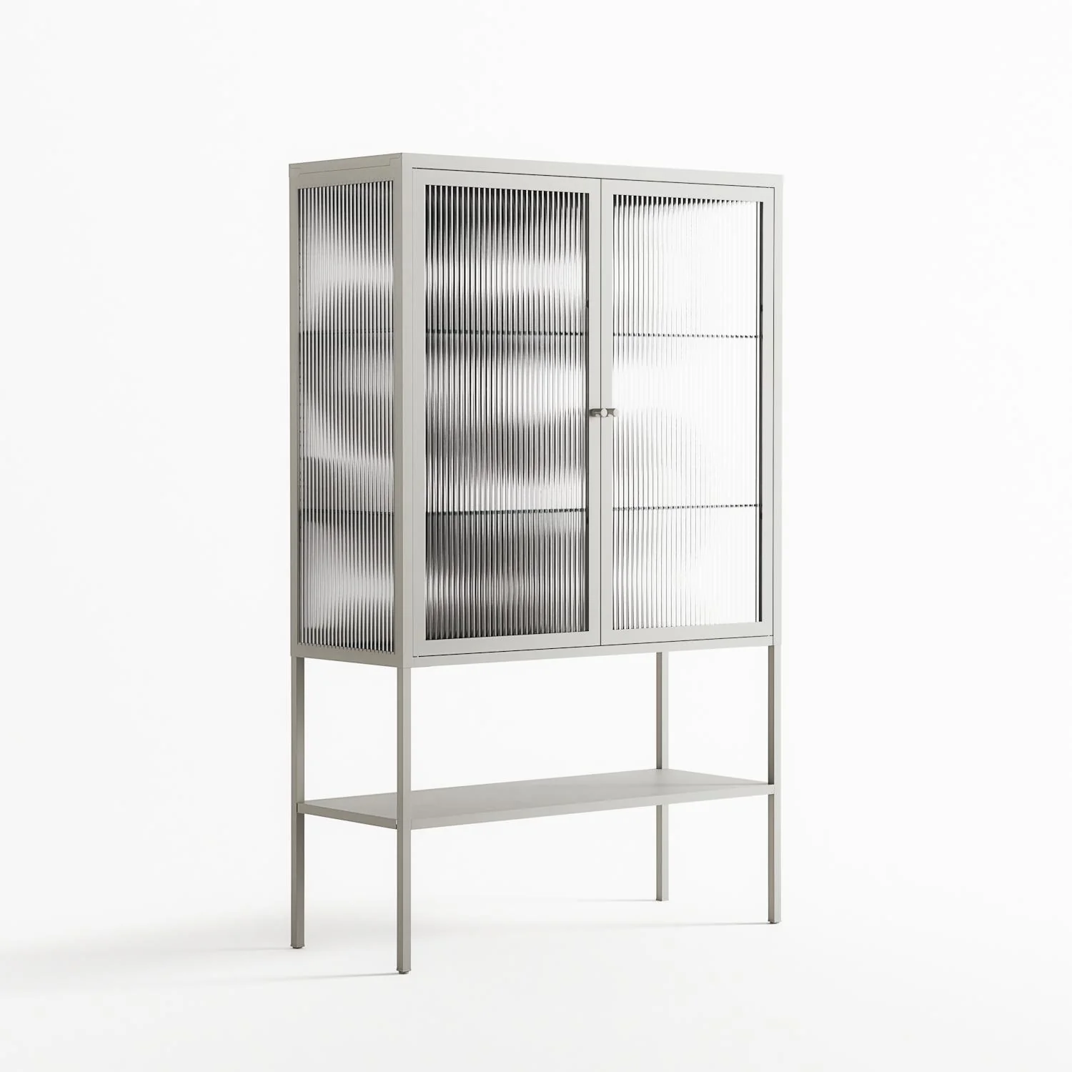 Black Waves - Loft Cabinet - Alexander Khabbazi - Chalk - Reeded glass - Image 4