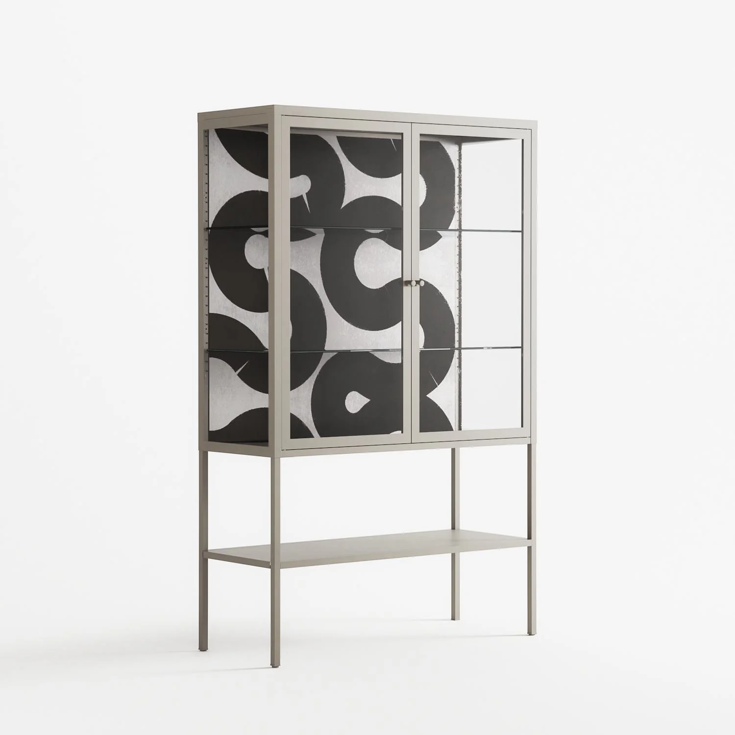 Black Waves - Loft Cabinet - Alexander Khabbazi - Pebble - Clear glass - Image 4