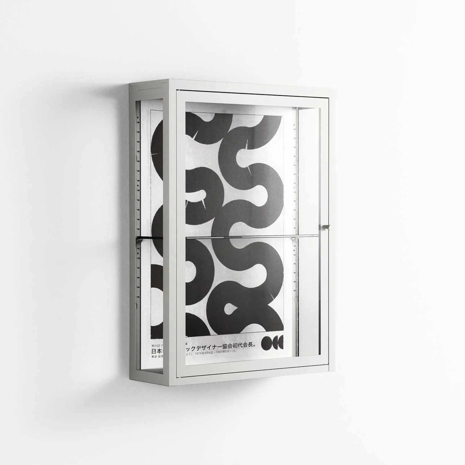 Black Waves - Wall Cabinet - Alexander Khabbazi - Chalk - Clear glass - Image 3