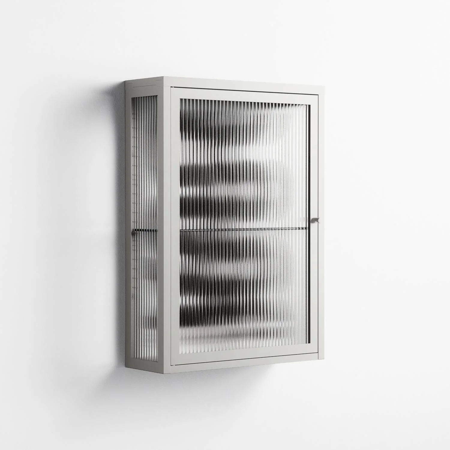 Black Waves - Wall Cabinet - Alexander Khabbazi - Chalk - Reeded glass - Image 3