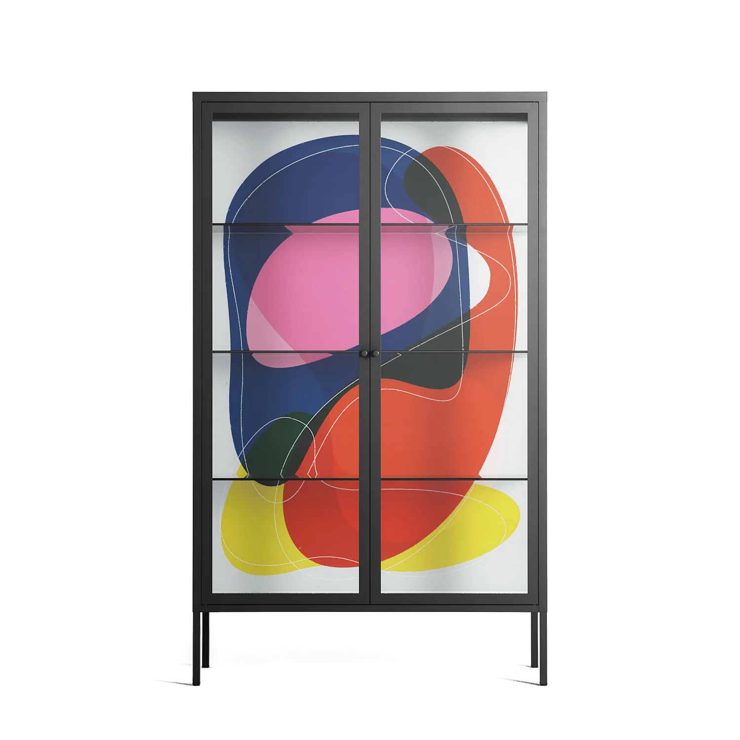 Blends - Cabinet - Vratislav Pecka - Antracite - Clear glass
