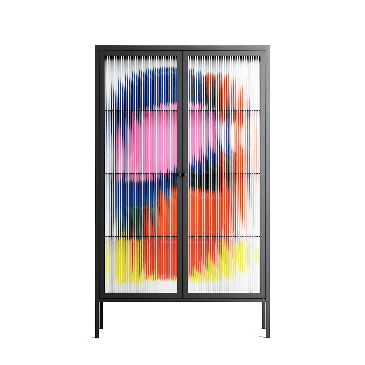 Blends - Cabinet - Vratislav Pecka - Antracite - Reeded glass