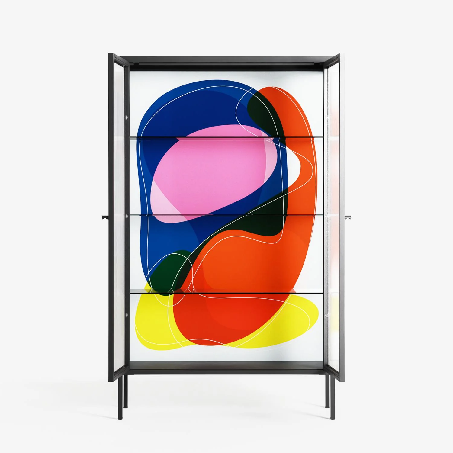 Blends - Cabinet - Vratislav Pecka - Antracite - Reeded glass - Image 3