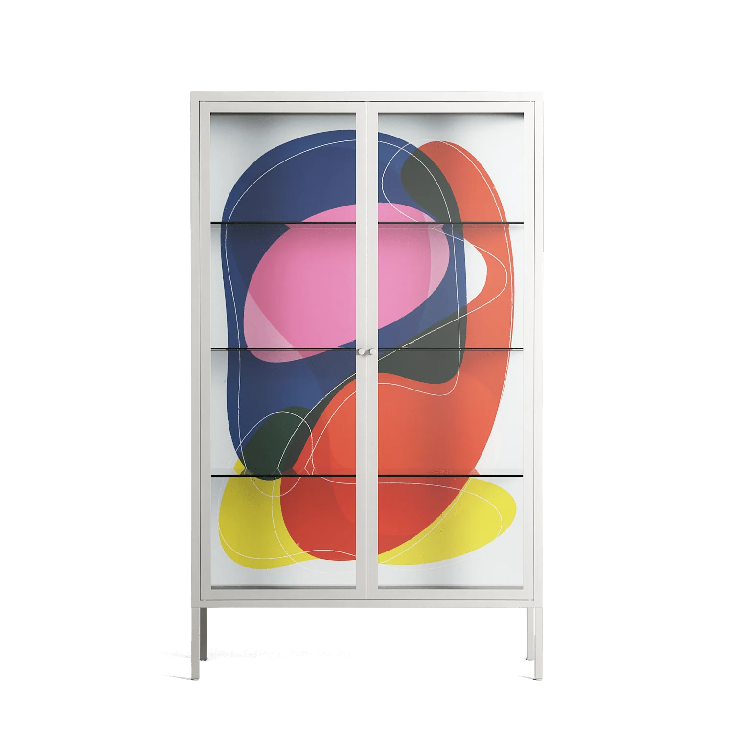 Blends - Cabinet - Vratislav Pecka - Chalk - Clear glass