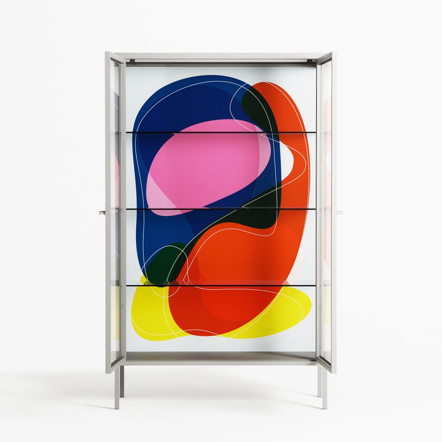 Blends - Cabinet - Vratislav Pecka - Chalk - Clear glass - Image 3