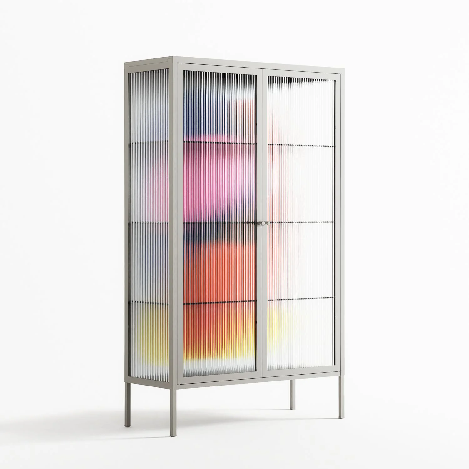 Blends - Cabinet - Vratislav Pecka - Chalk - Reeded glass - Image 4