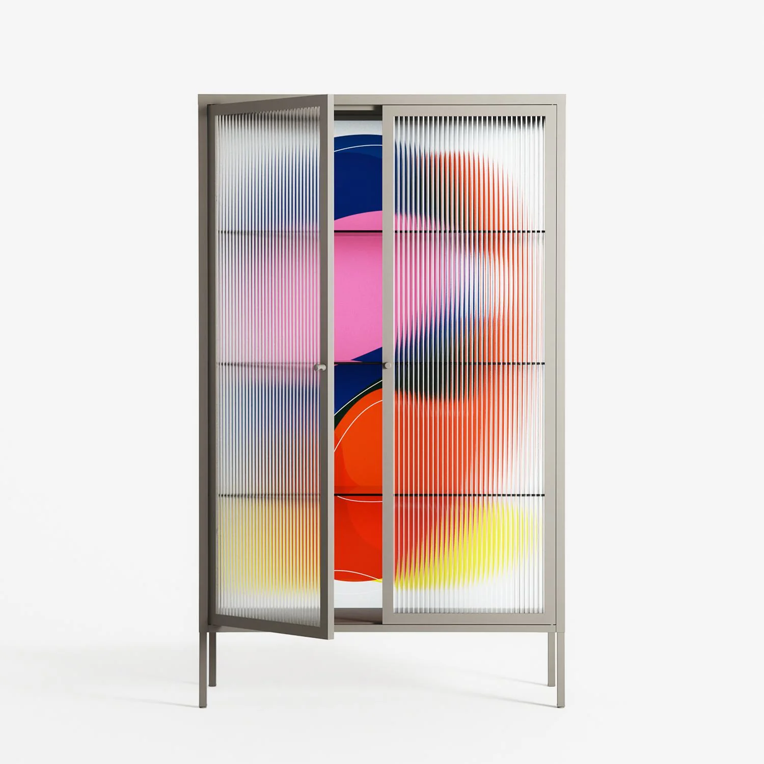 Blends - Cabinet - Vratislav Pecka - Pebble - Reeded glass - Image 2