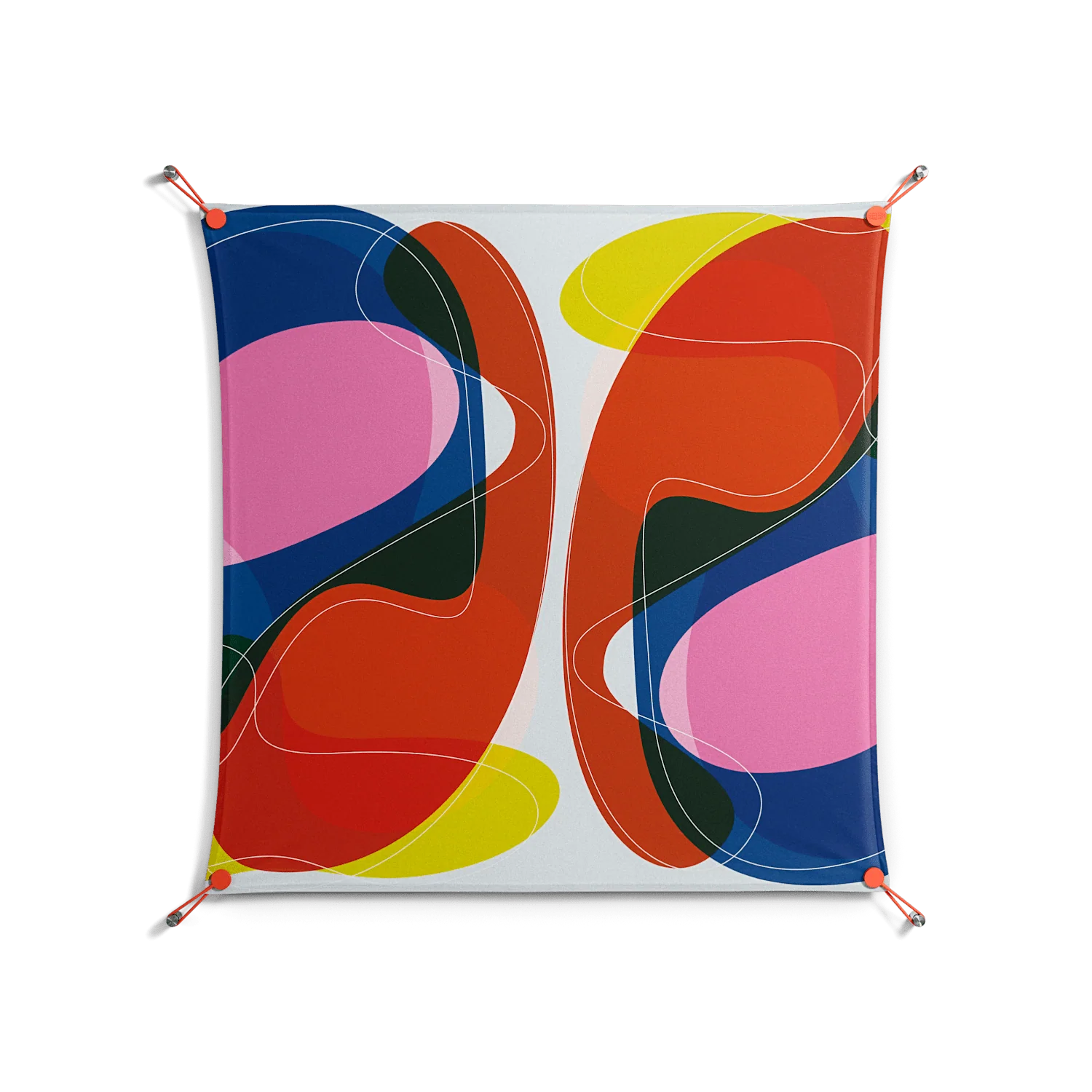 Blends Duo - Work On Wall - Vratislav Pecka - Orange - 90 x 90 cm