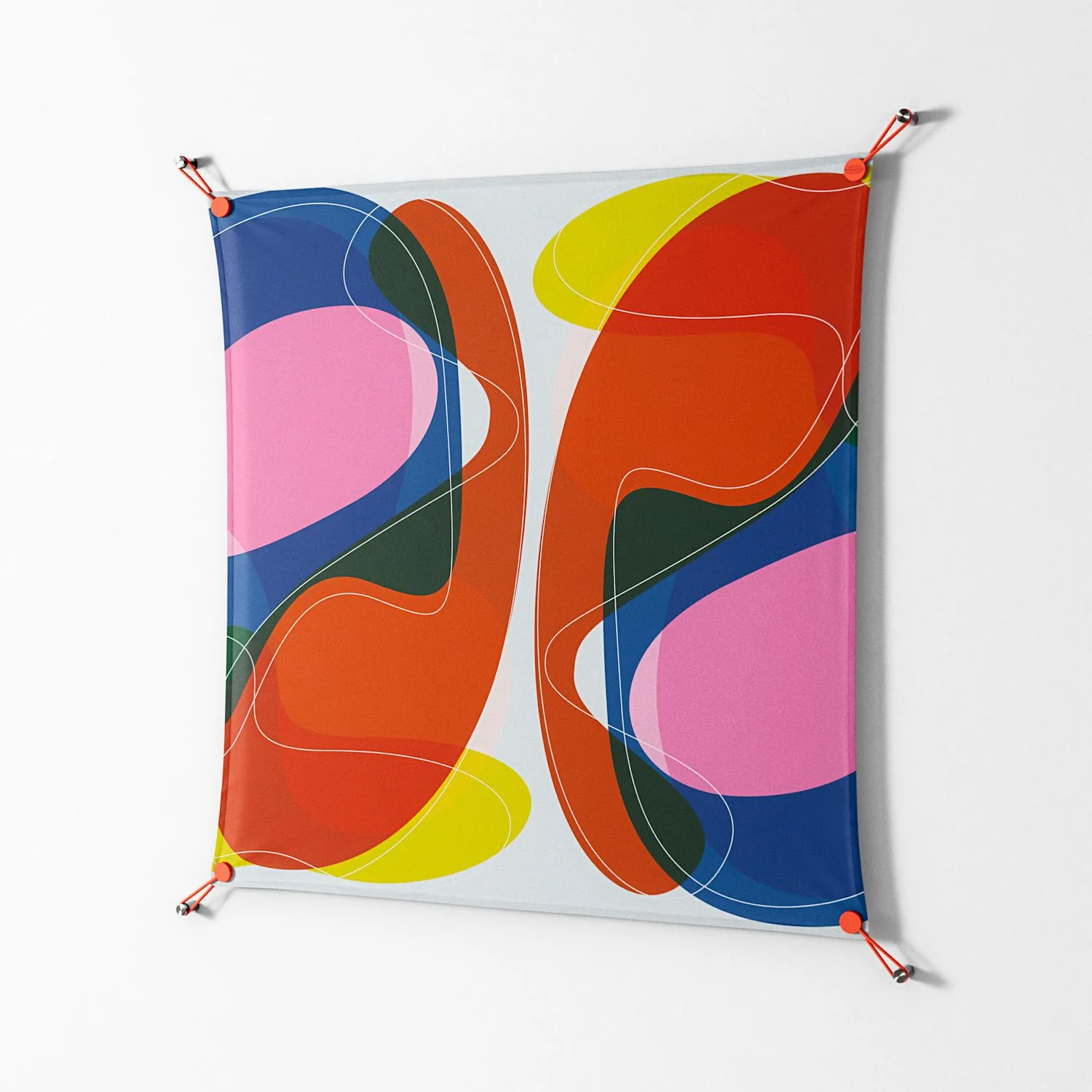 Blends Duo - Work On Wall - Vratislav Pecka - Orange - 90 x 90 cm - Image 2