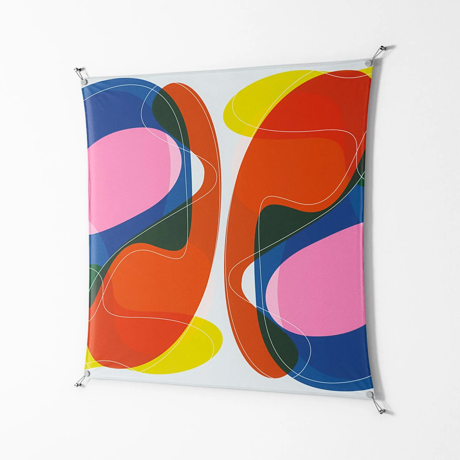 Blends Duo - Work On Wall - Vratislav Pecka - Silver - 140 x 140 cm - Image 2