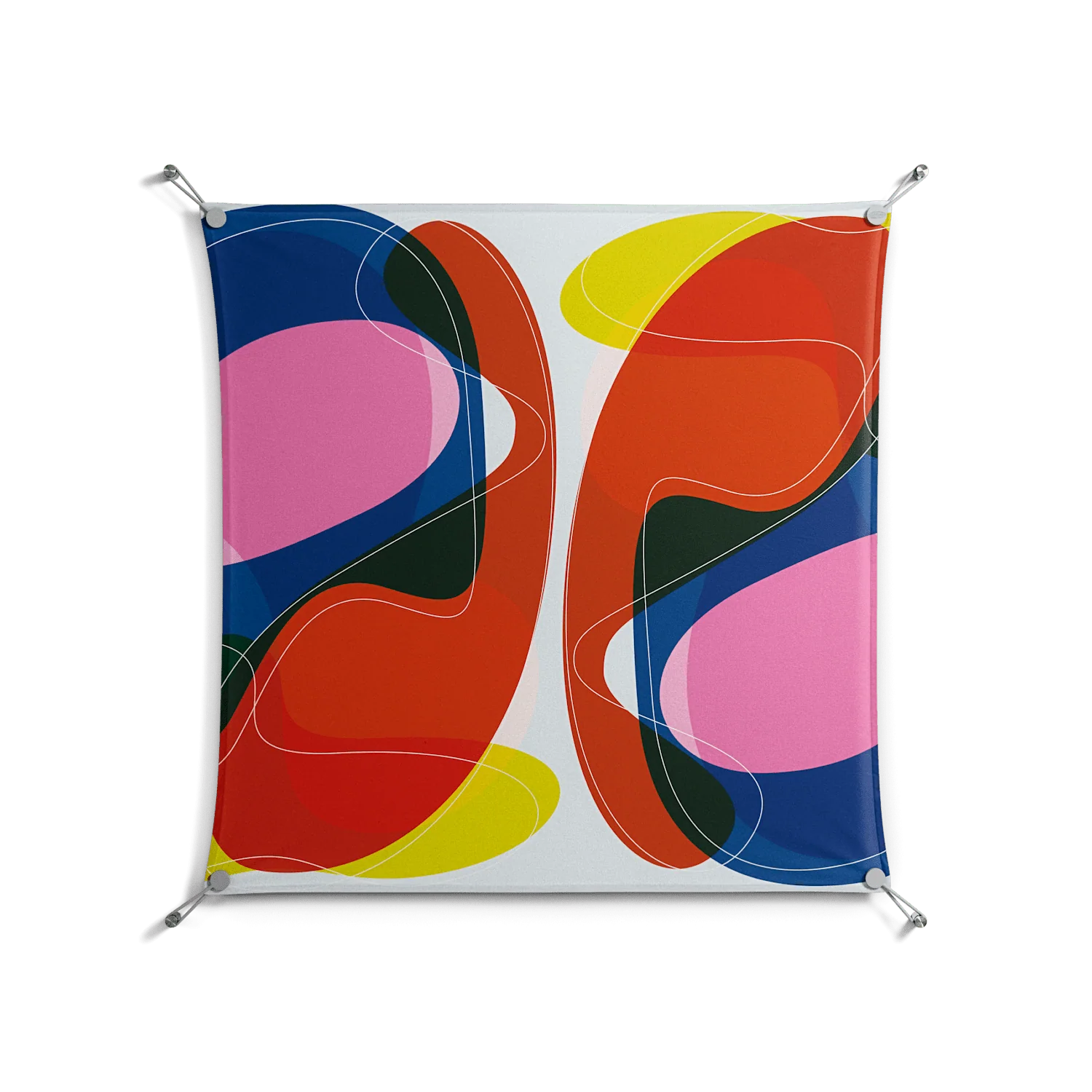 Blends Duo - Work On Wall - Vratislav Pecka - Silver - 90 x 90 cm