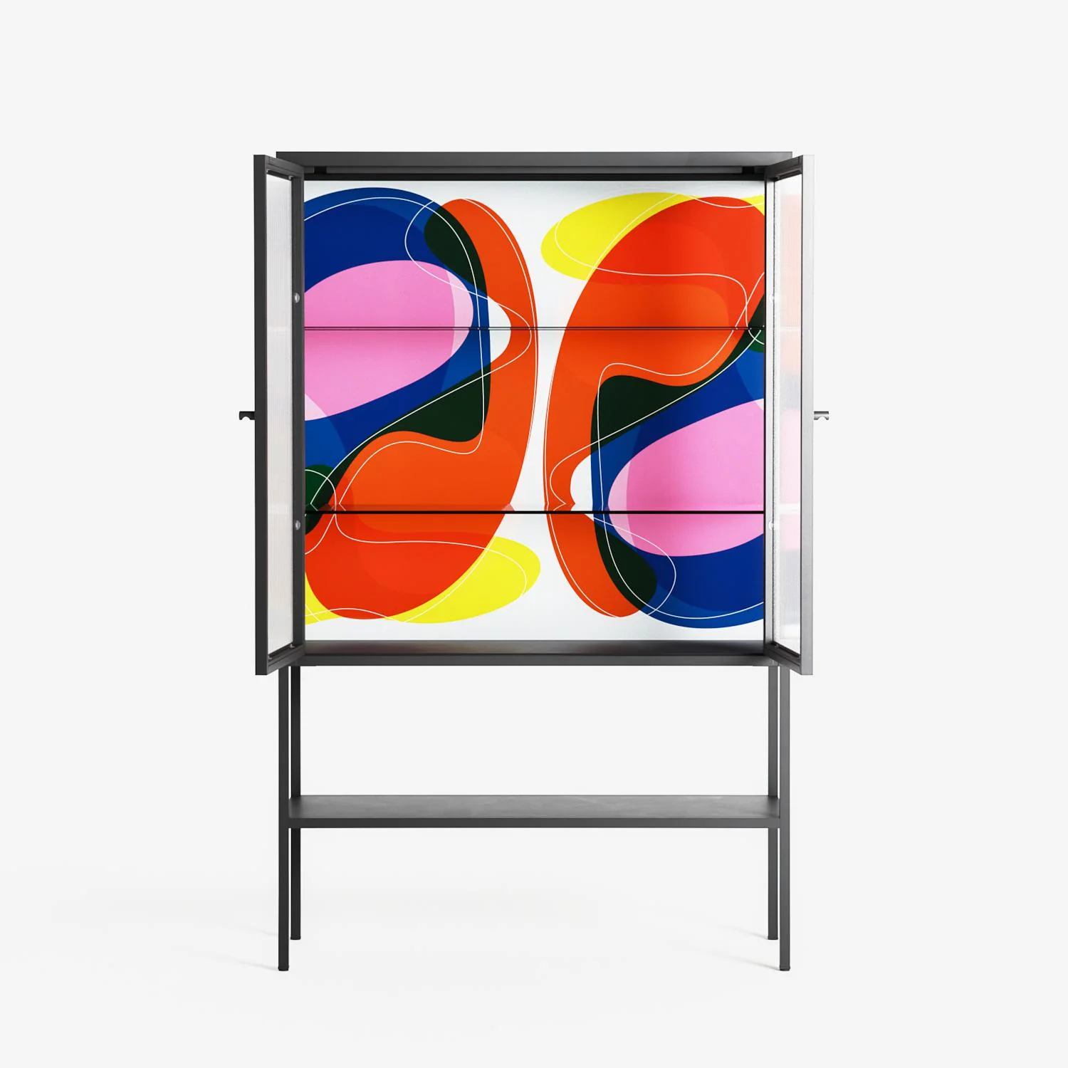 Blends - Loft Cabinet - Vratislav Pecka - Antracite - Reeded glass - Image 3