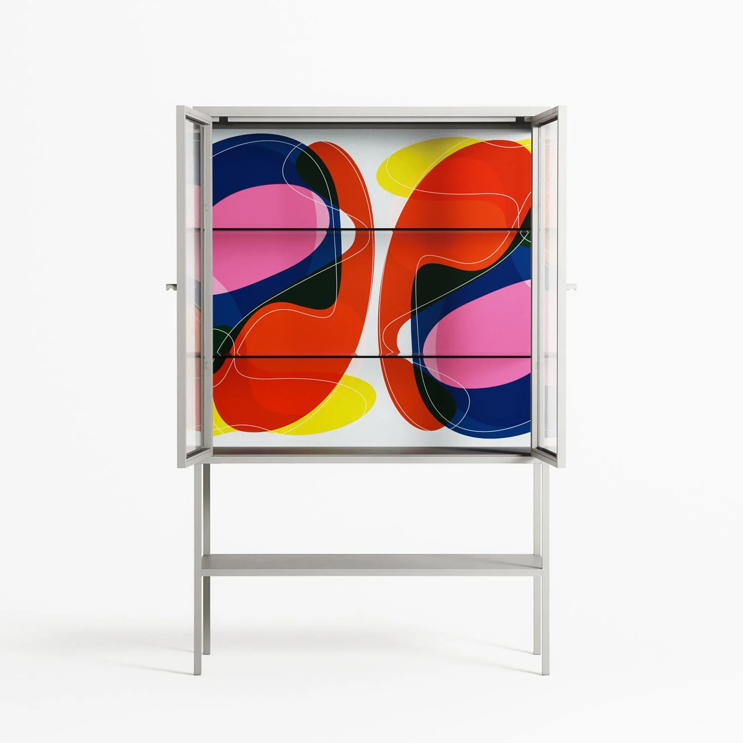Blends - Loft Cabinet - Vratislav Pecka - Chalk - Clear glass - Image 3