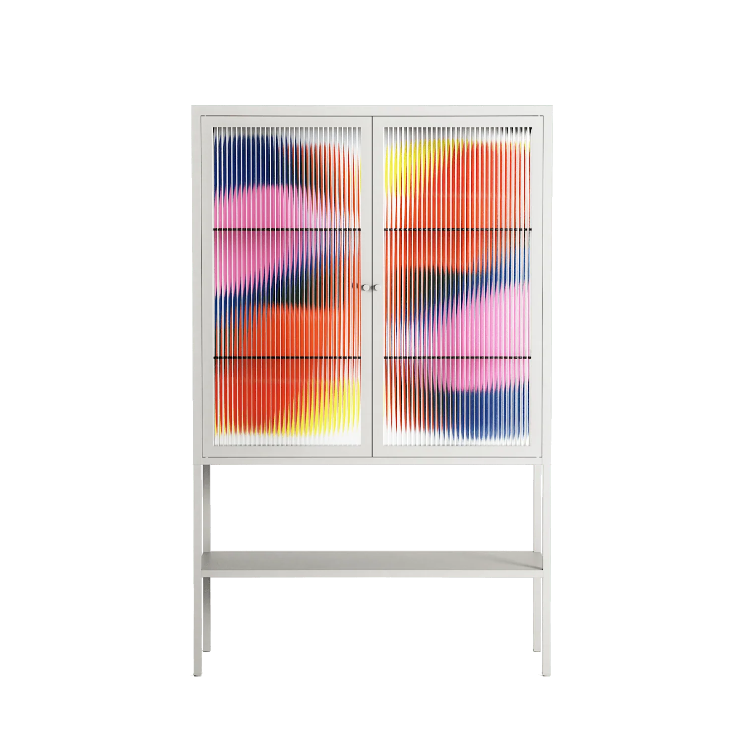 Blends - Loft Cabinet - Vratislav Pecka - Chalk - Reeded glass