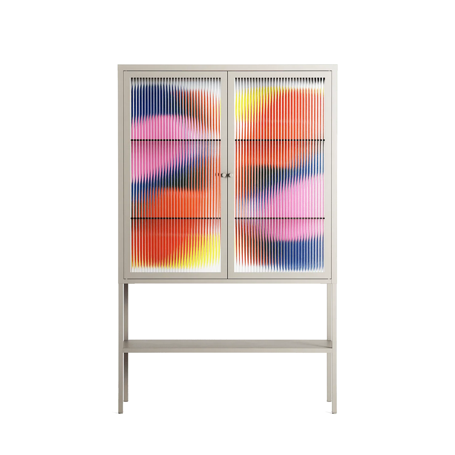 Blends - Loft Cabinet - Vratislav Pecka - Pebble - Reeded glass