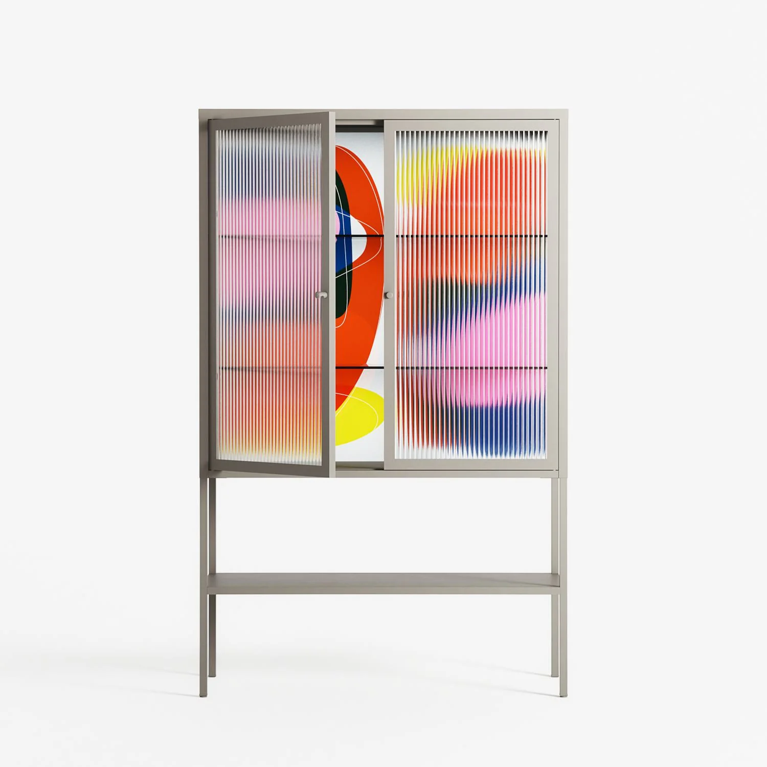 Blends - Loft Cabinet - Vratislav Pecka - Pebble - Reeded glass - Image 2