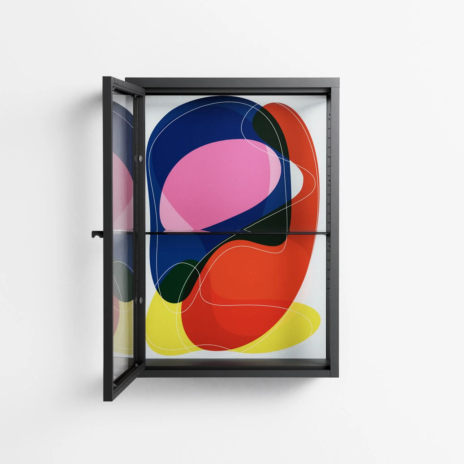 Blends - Wall Cabinet - Vratislav Pecka - Antracite - Clear glass - Image 3