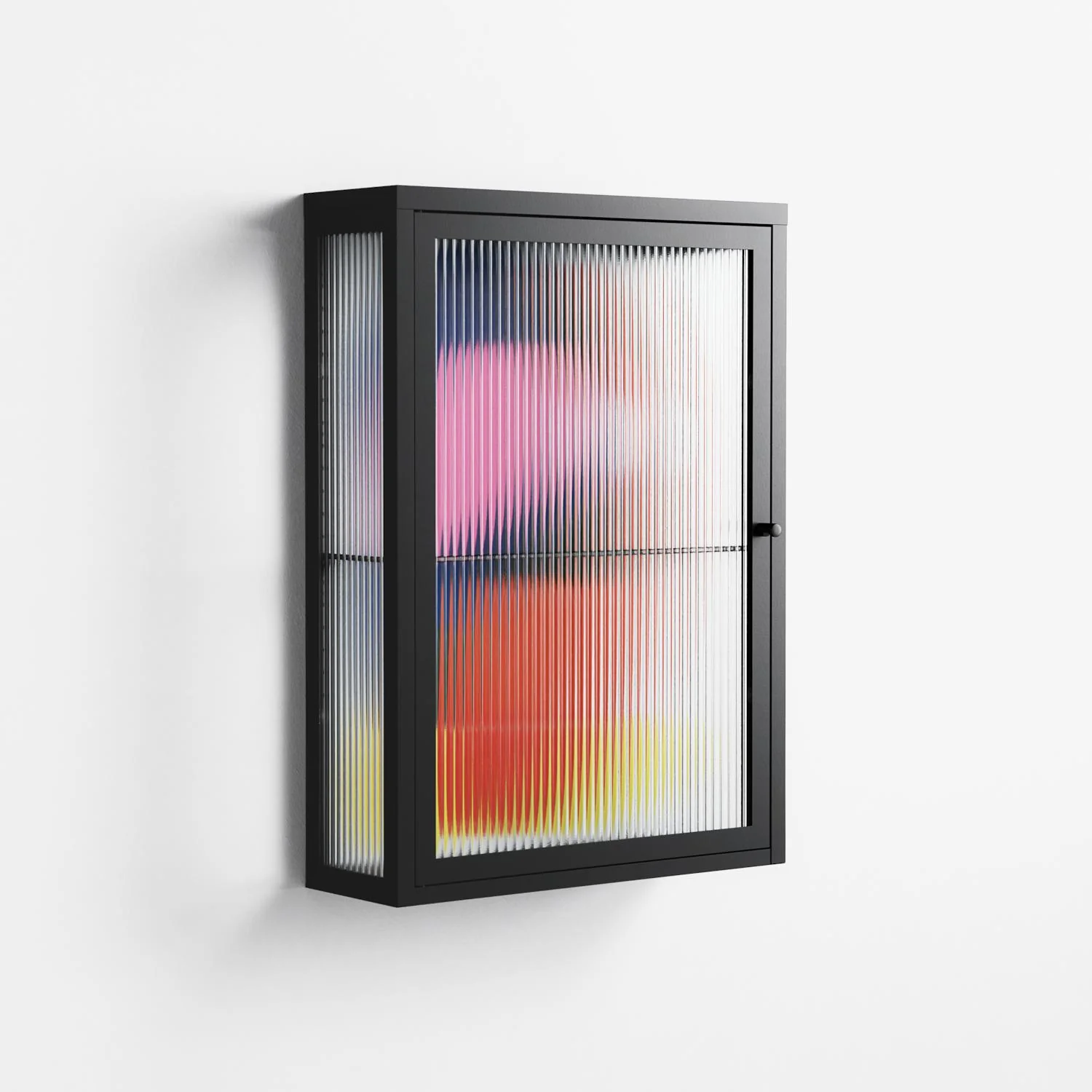 Blends - Wall Cabinet - Vratislav Pecka - Antracite - Reeded glass - Image 4