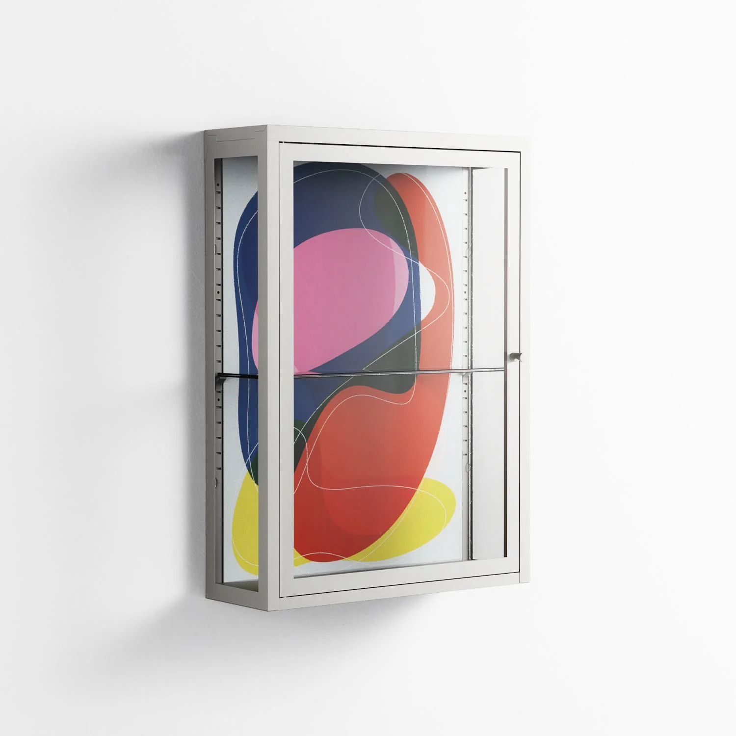 Blends - Wall Cabinet - Vratislav Pecka - Chalk - Clear glass - Image 4
