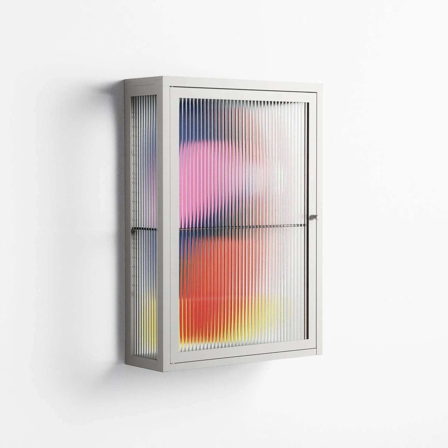 Blends - Wall Cabinet - Vratislav Pecka - Chalk - Reeded glass - Image 4