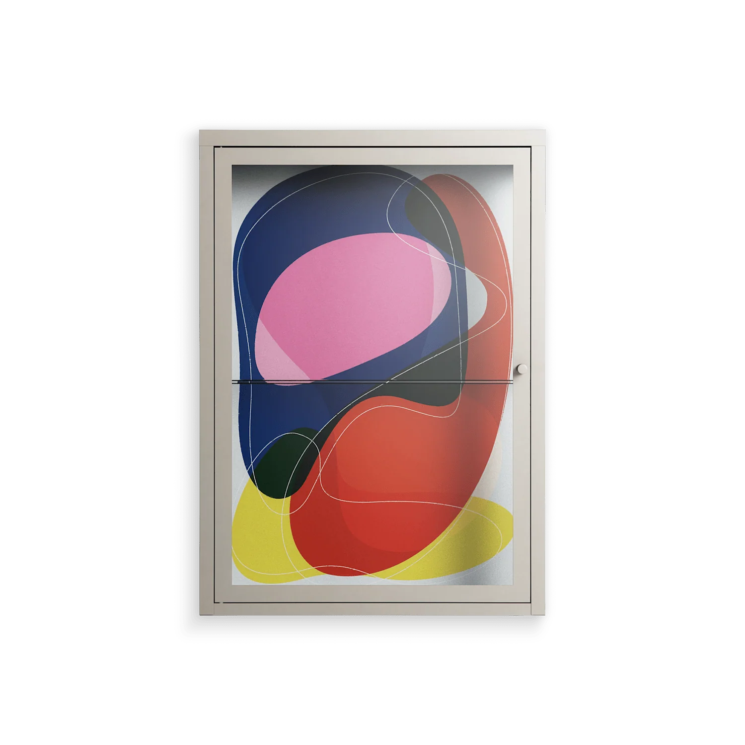 Blends - Wall Cabinet - Vratislav Pecka - Pebble - Clear glass