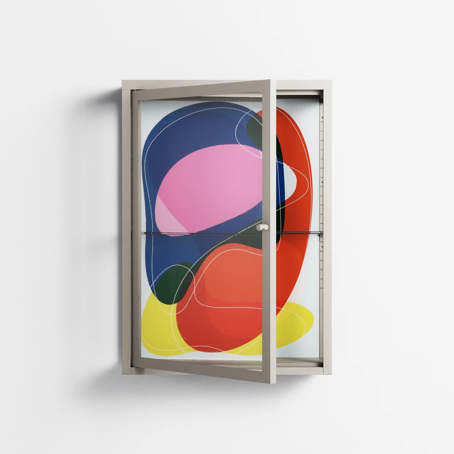 Blends - Wall Cabinet - Vratislav Pecka - Pebble - Clear glass - Image 2