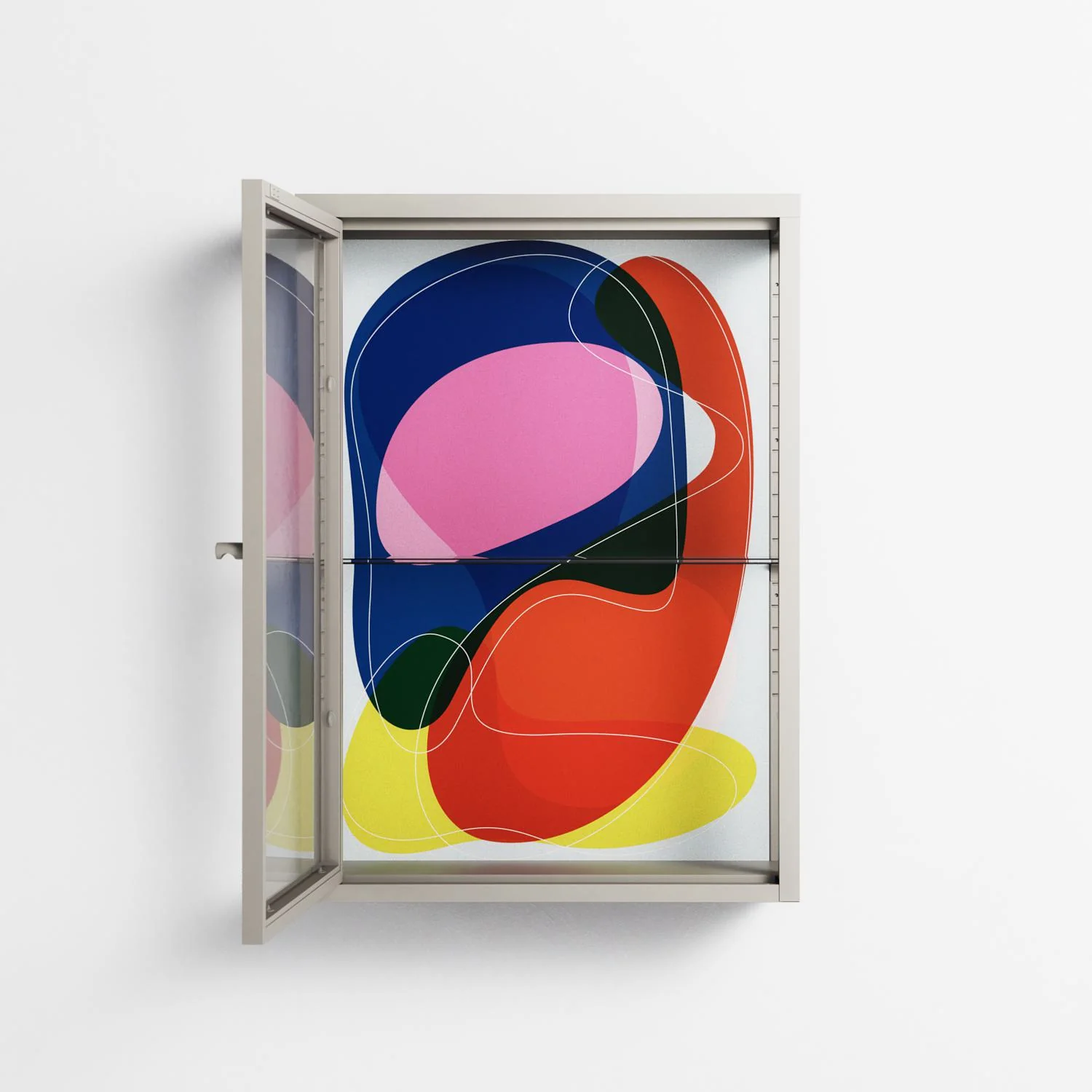 Blends - Wall Cabinet - Vratislav Pecka - Pebble - Clear glass - Image 3