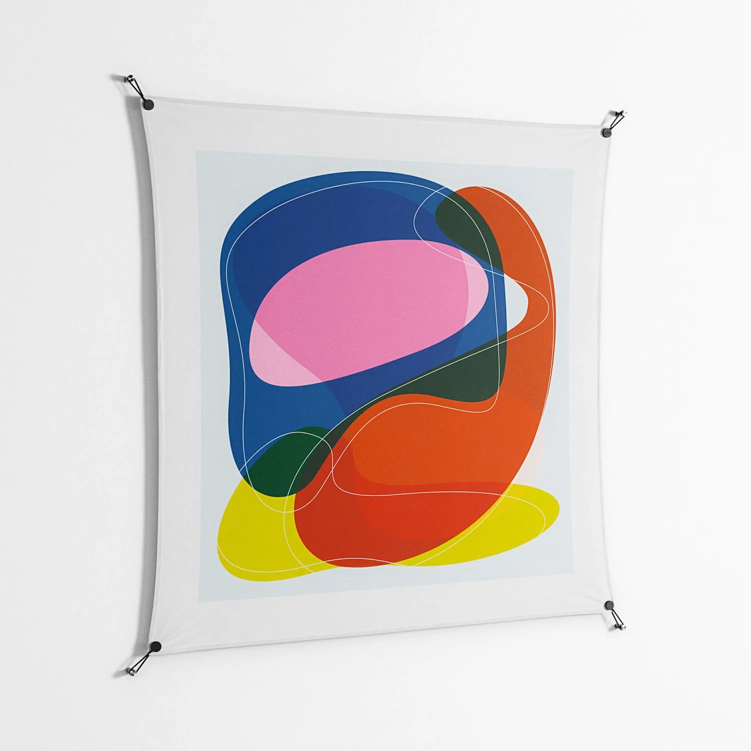 Blends - Work On Wall - Vratislav Pecka - Black - 140 x 140 cm - Image 2