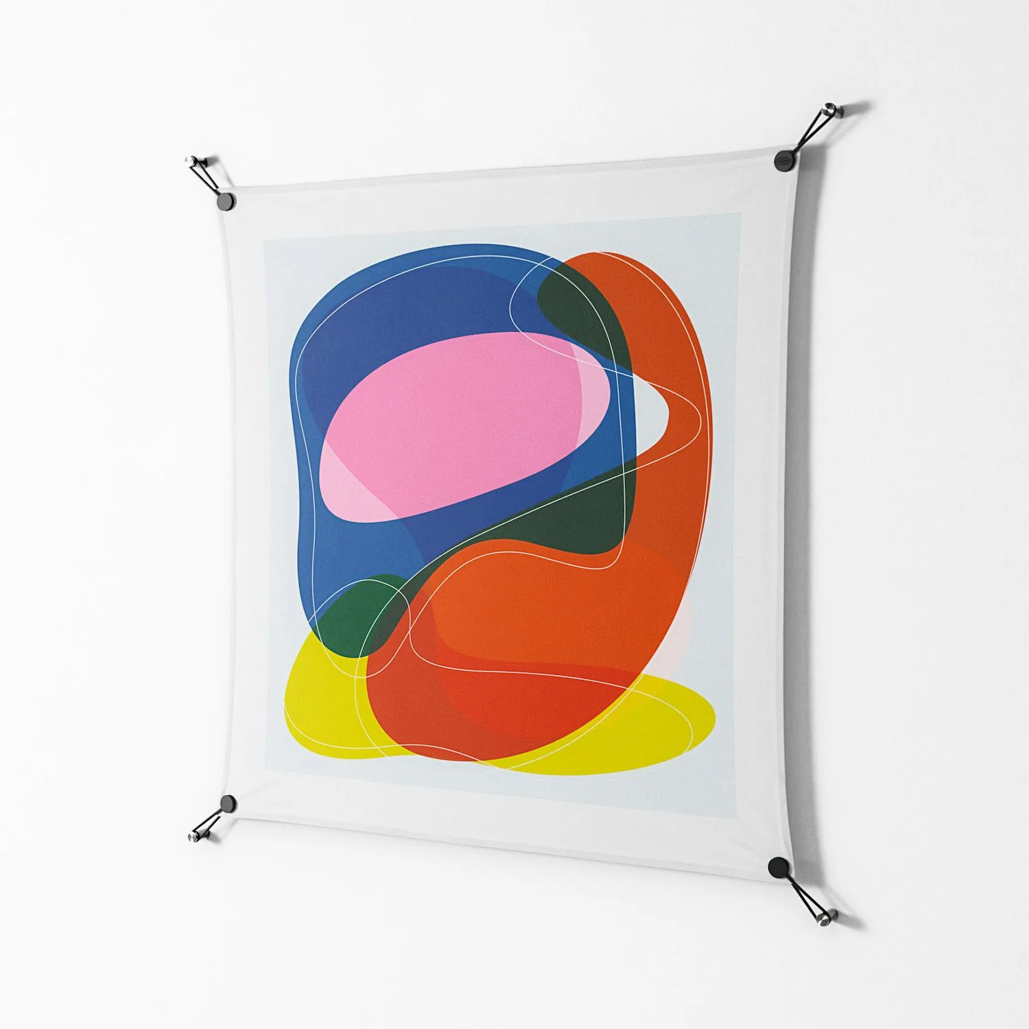 Blends - Work On Wall - Vratislav Pecka - Black - 90 x 90 cm - Image 2