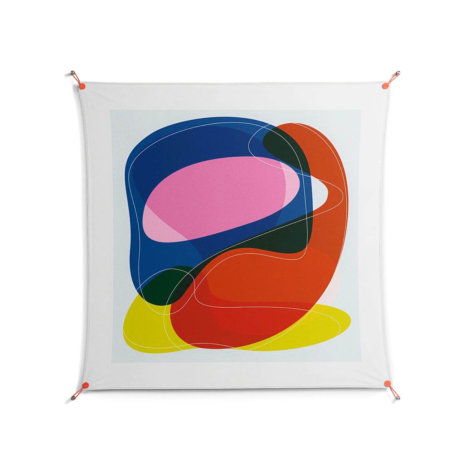 Blends - Work On Wall - Vratislav Pecka - Orange - 140 x 140 cm