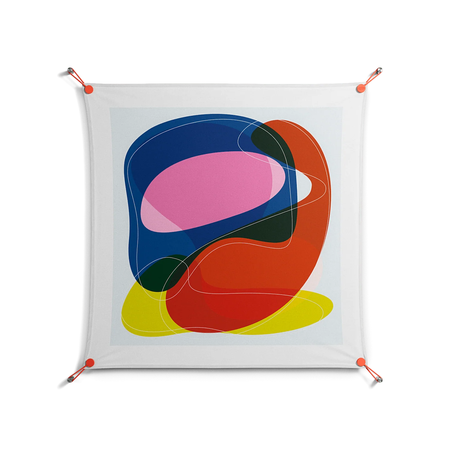 Blends - Work On Wall - Vratislav Pecka - Orange - 90 x 90 cm