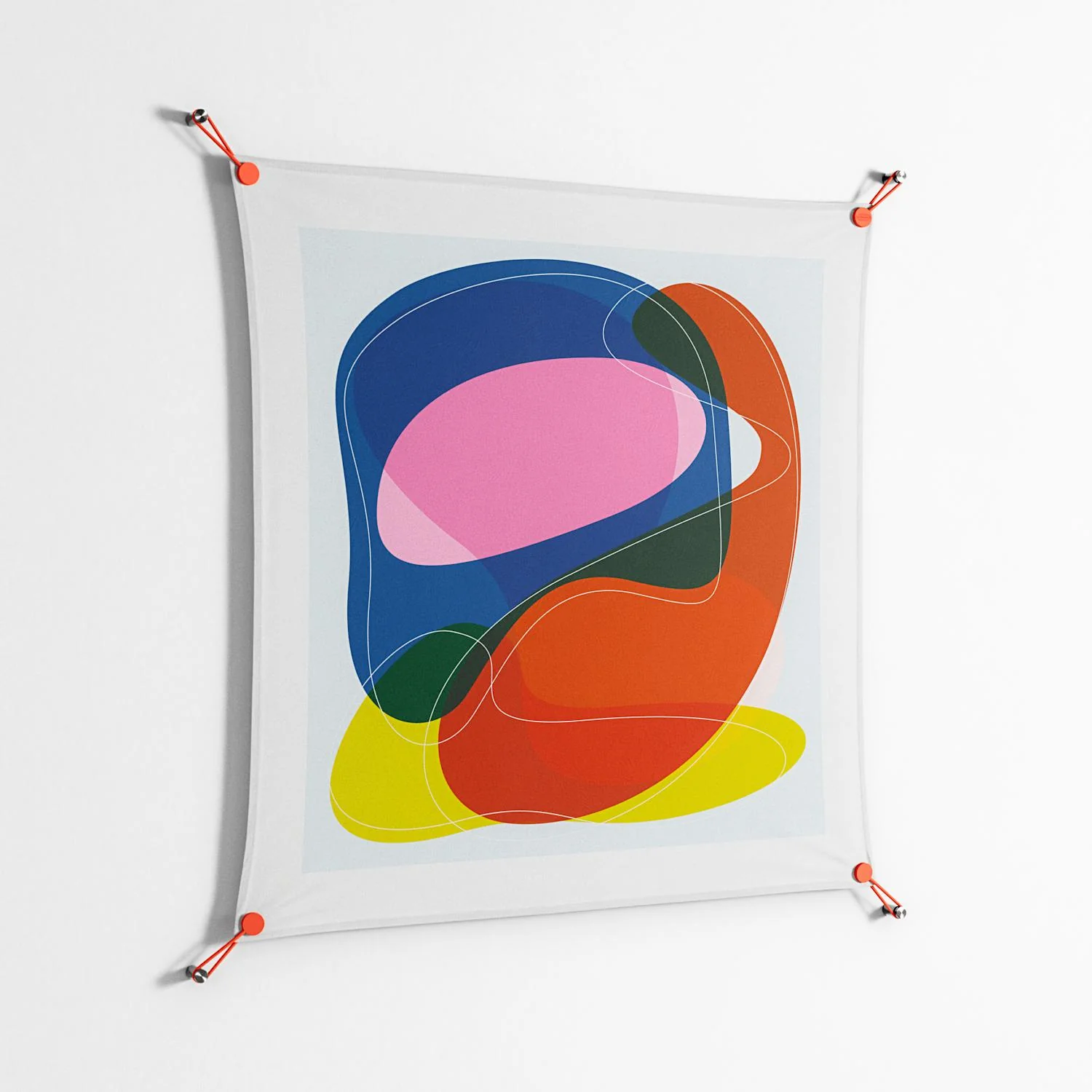 Blends - Work On Wall - Vratislav Pecka - Orange - 90 x 90 cm - Image 2