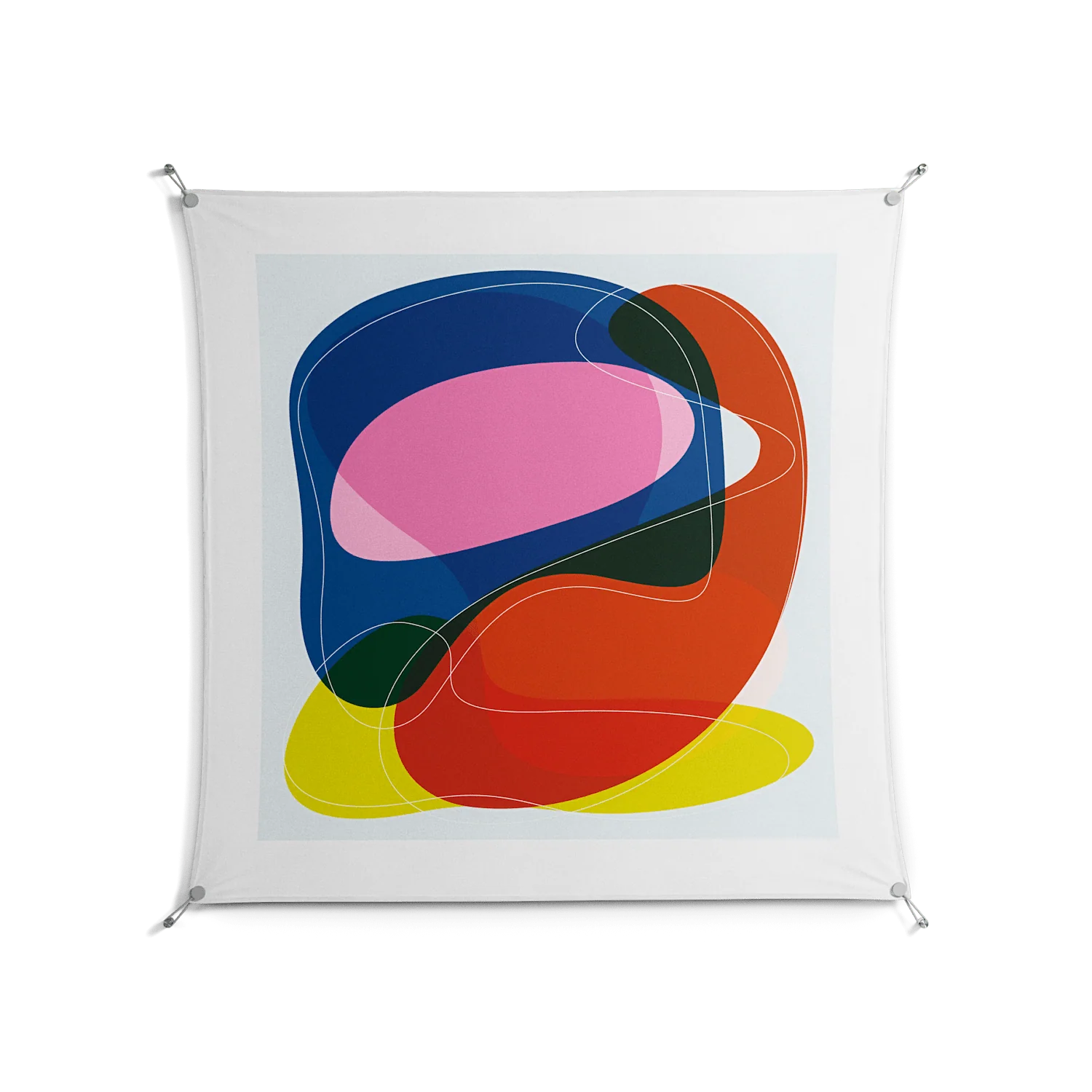Blends - Work On Wall - Vratislav Pecka - Silver - 140 x 140 cm