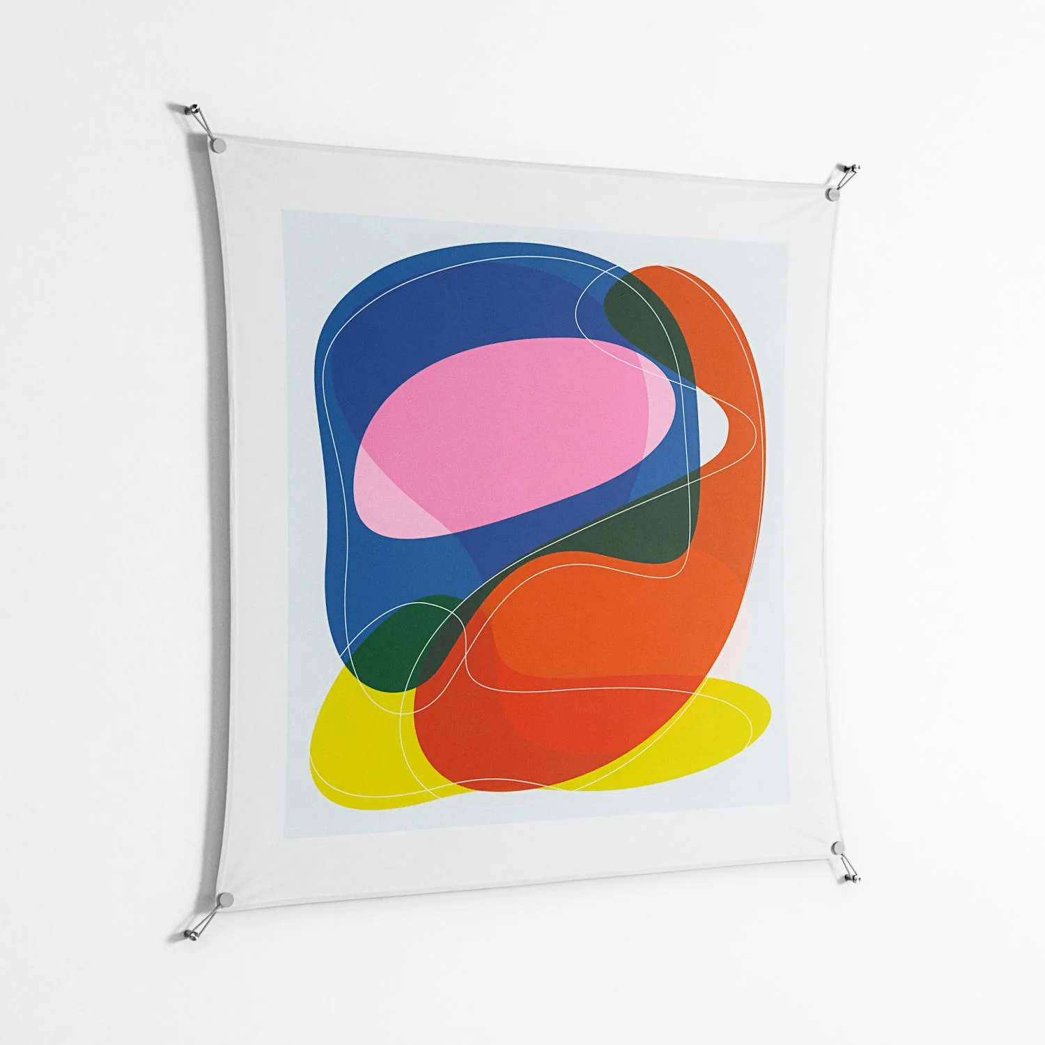 Blends - Work On Wall - Vratislav Pecka - Silver - 140 x 140 cm - Image 2
