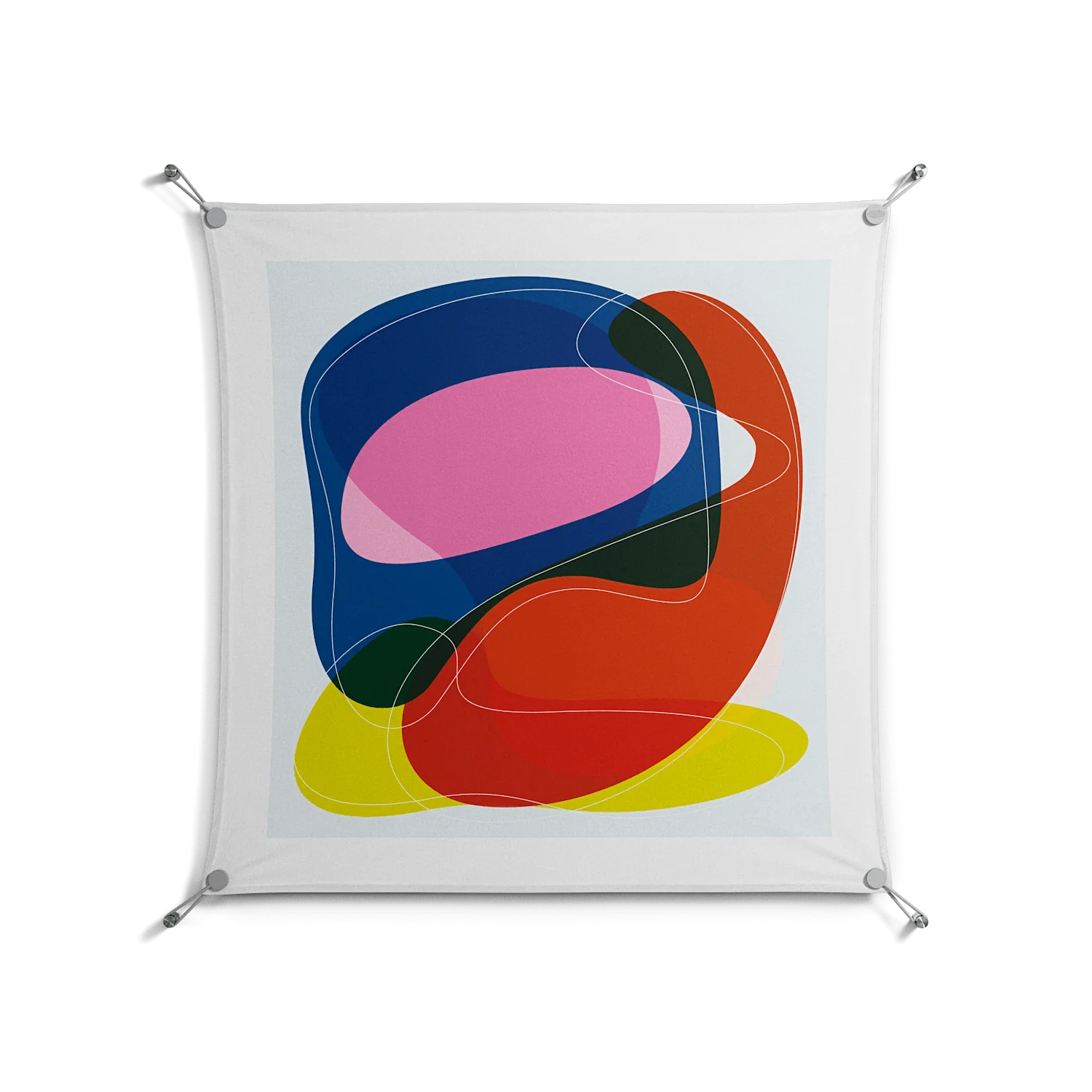 Blends - Work On Wall - Vratislav Pecka - Silver - 90 x 90 cm