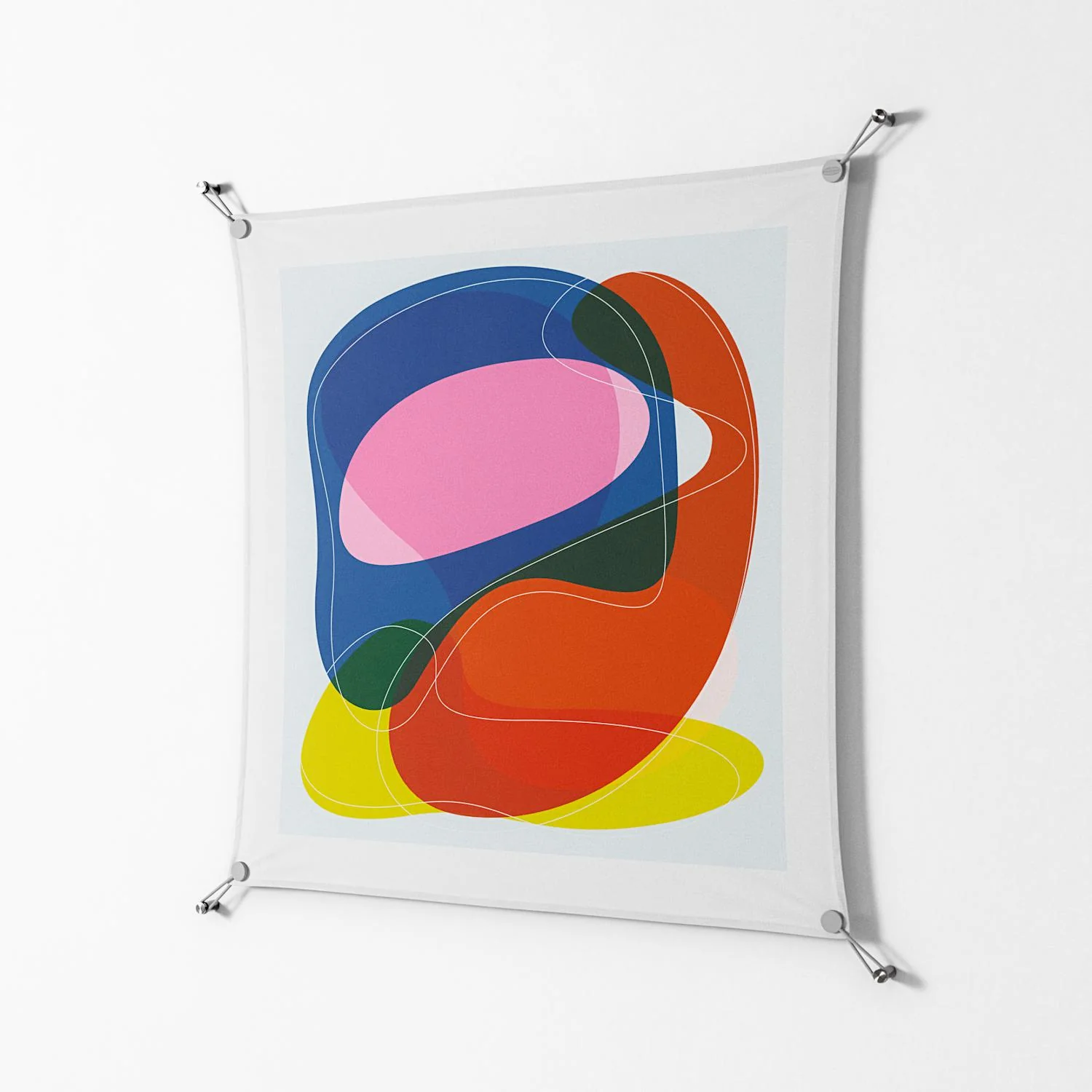 Blends - Work On Wall - Vratislav Pecka - Silver - 90 x 90 cm - Image 2