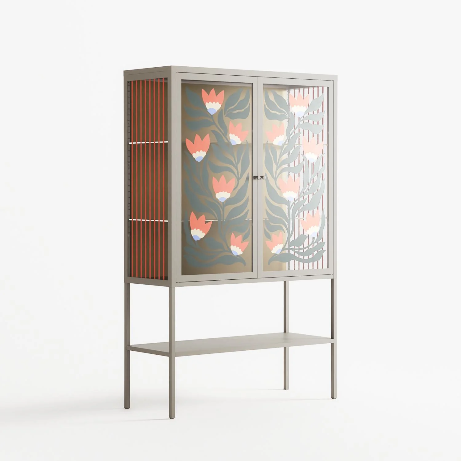 Blooming Folk Garden - Loft Cabinet - Sandra Hutter - Pebble - Overlay Glass - Image 4