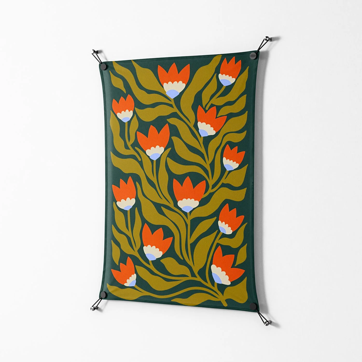 Blooming Folk Garden v2 - Work On Wall - Sandra Hutter - Black - 70 x 100 cm - Image 2