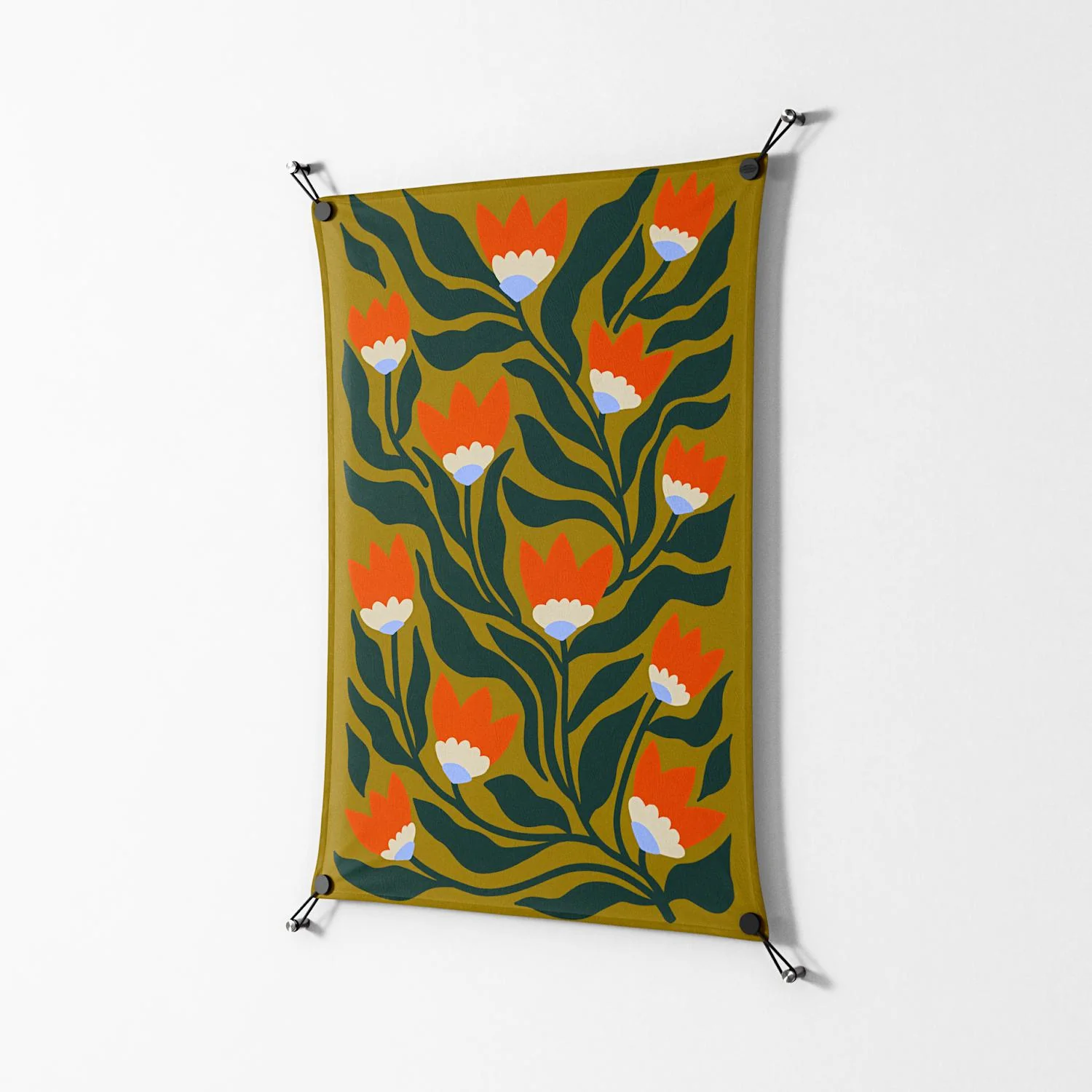 Blooming Folk Garden - Work On Wall - Sandra Hutter - Black - 70 x 100 cm - Image 2