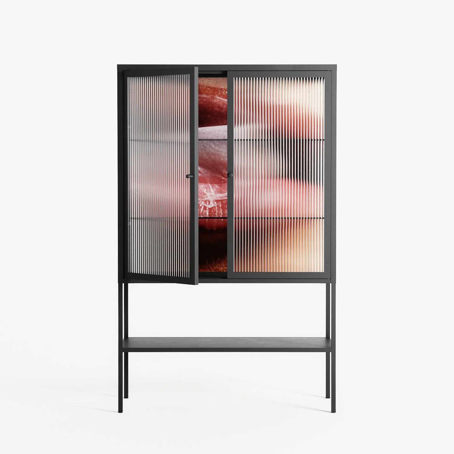 Blow - Loft Cabinet - Nadia Ryder - Antracite - Reeded glass - Image 2