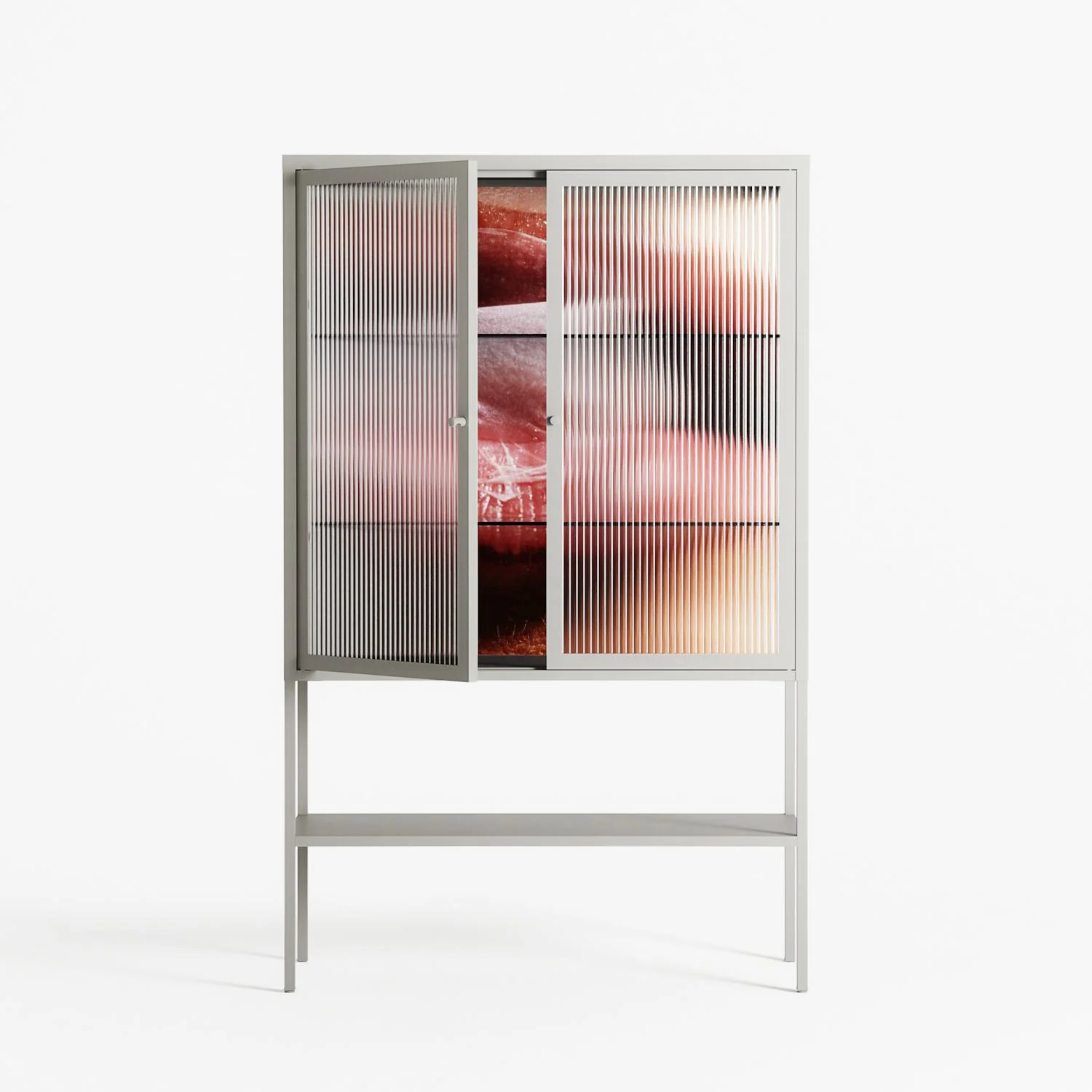 Blow - Loft Cabinet - Nadia Ryder - Chalk - Reeded glass - Image 2