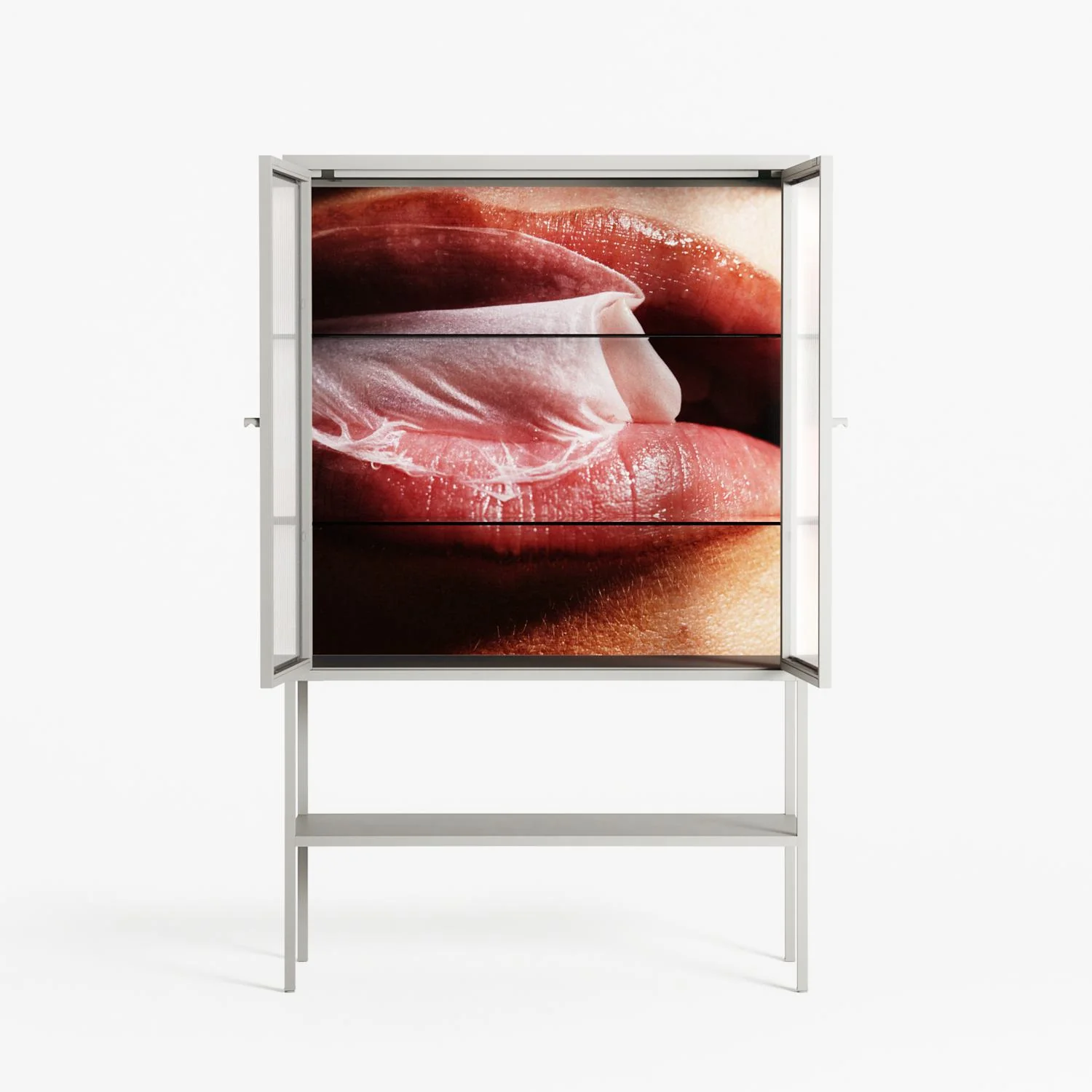 Blow - Loft Cabinet - Nadia Ryder - Chalk - Reeded glass - Image 3